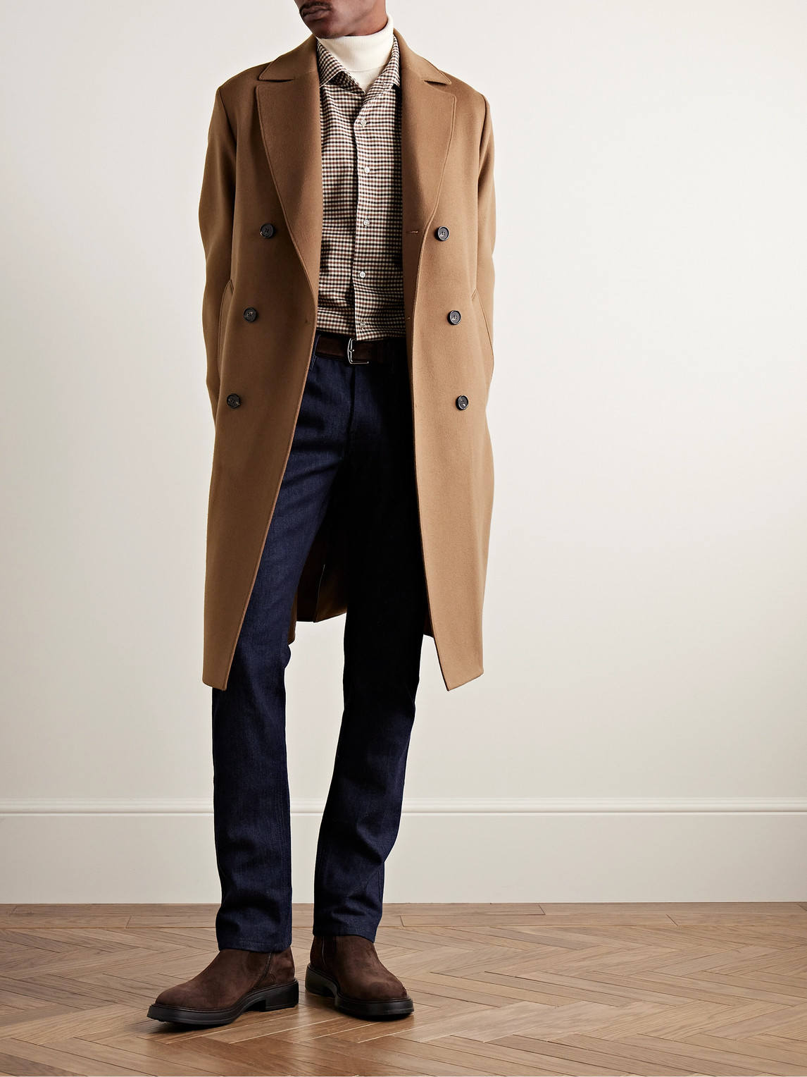 Loro Piana Logo-appliquéd Checked Cotton-flannel Shirt In Brown
