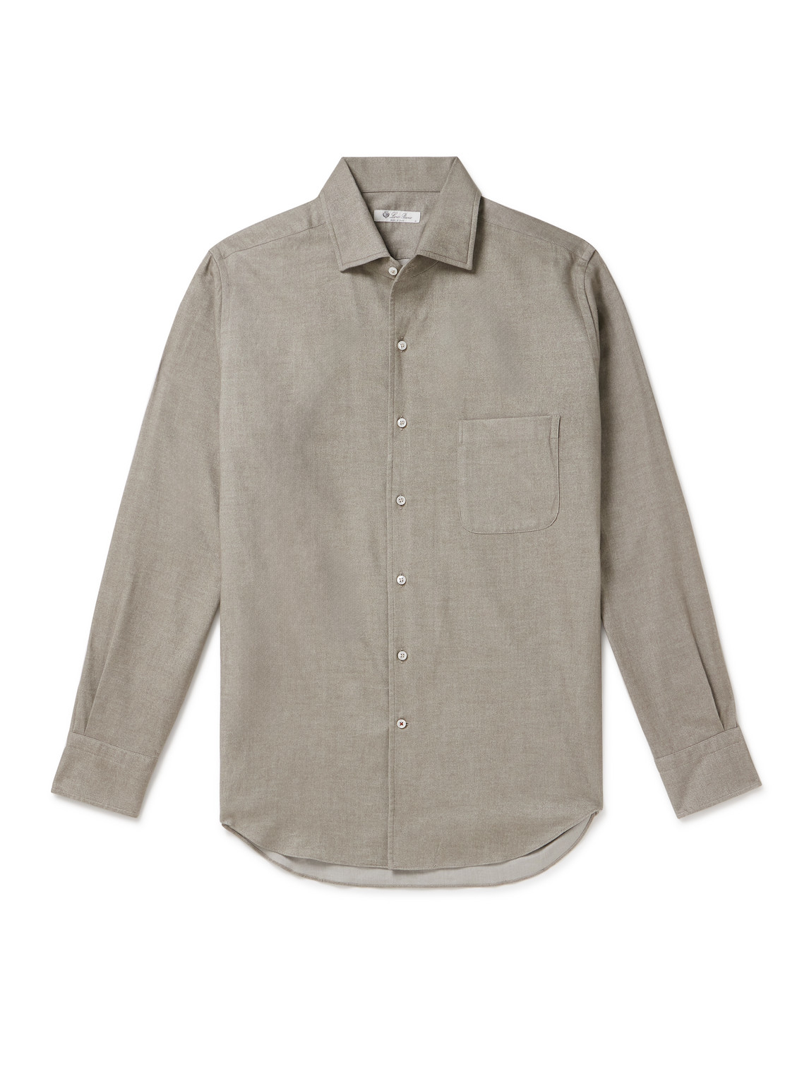 Loro Piana André Cotton-twill Shirt In Gray