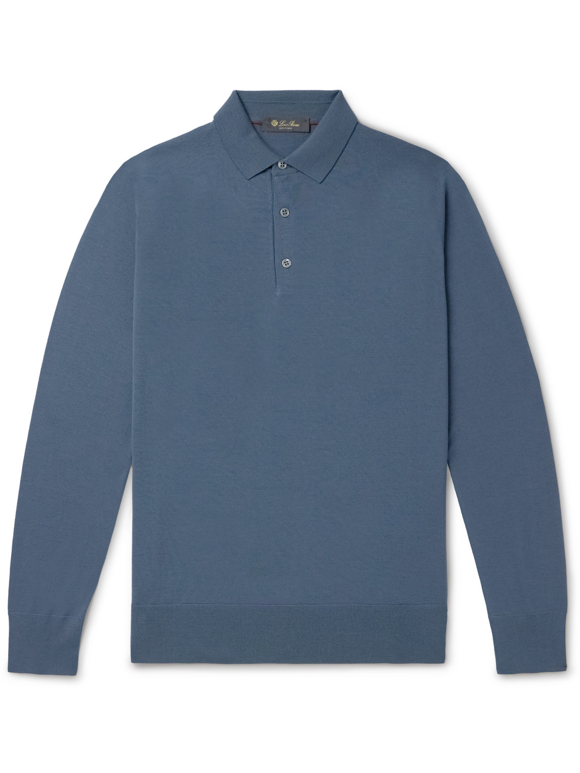 Loro Piana Slim-fit Wish Virgin Wool Polo Shirt In Blue