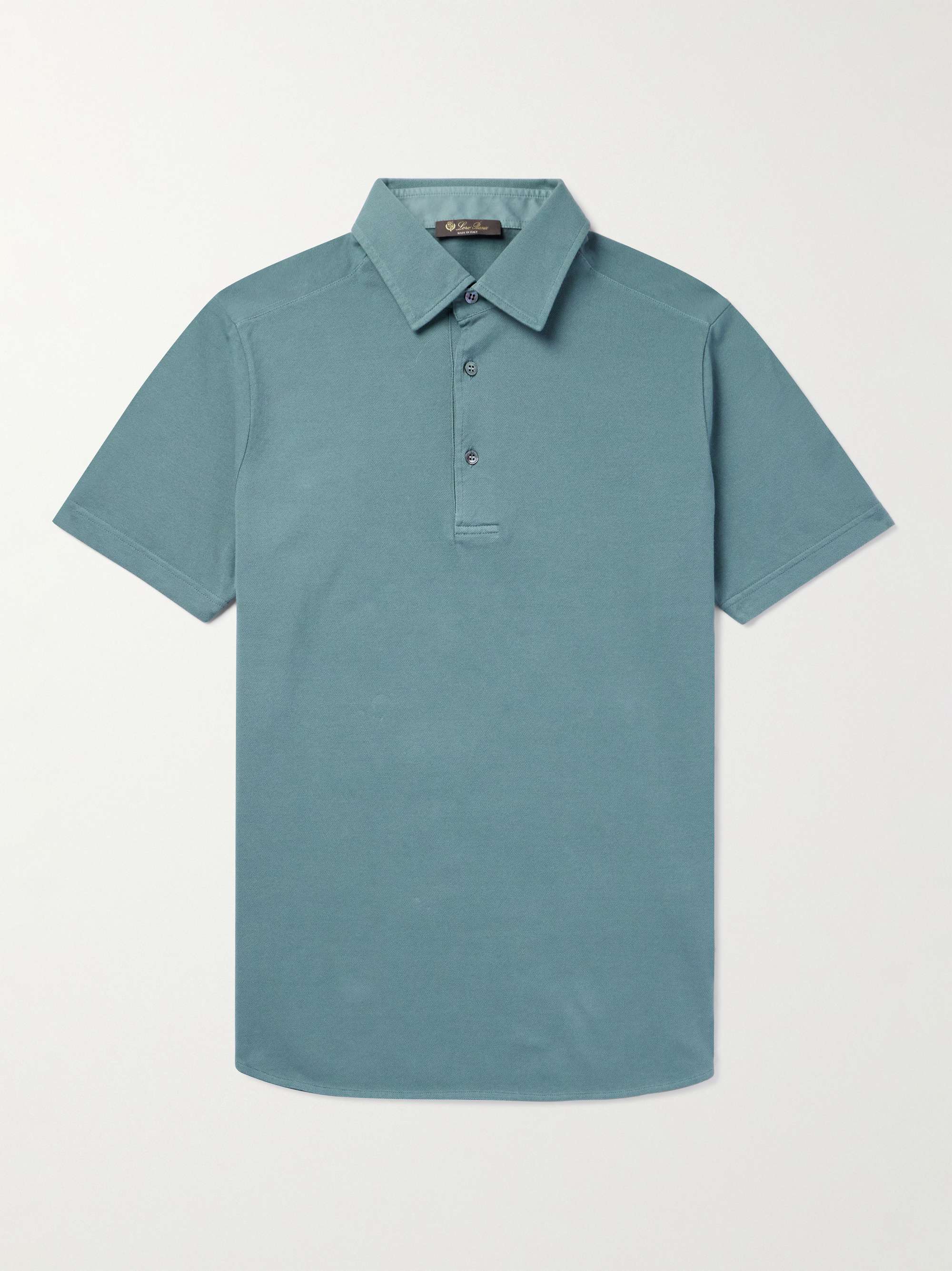 LORO PIANA Cotton-Piqué Polo Shirt for Men | MR PORTER