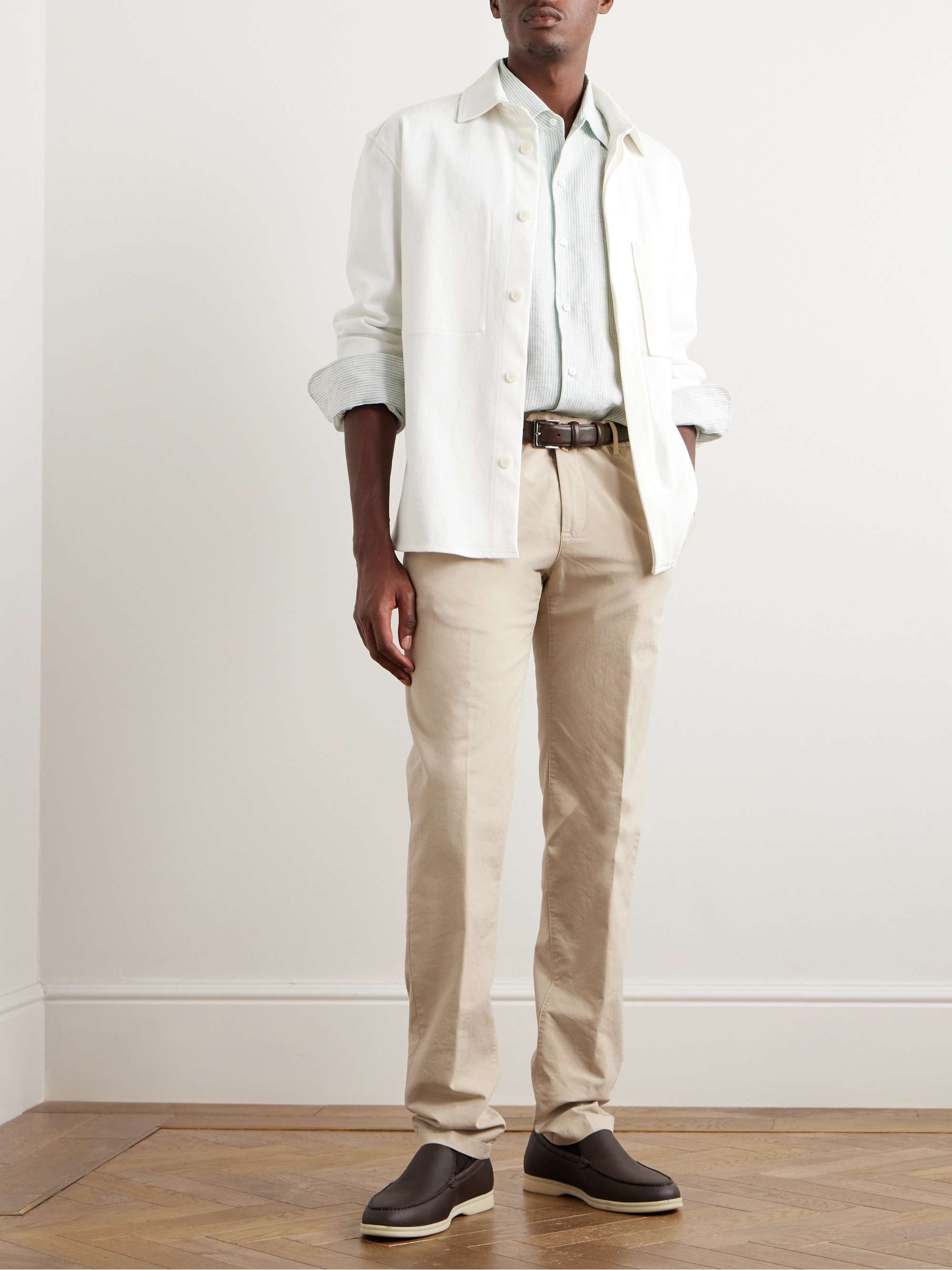 LORO PIANA Slim-Fit Cotton-Blend Trousers
