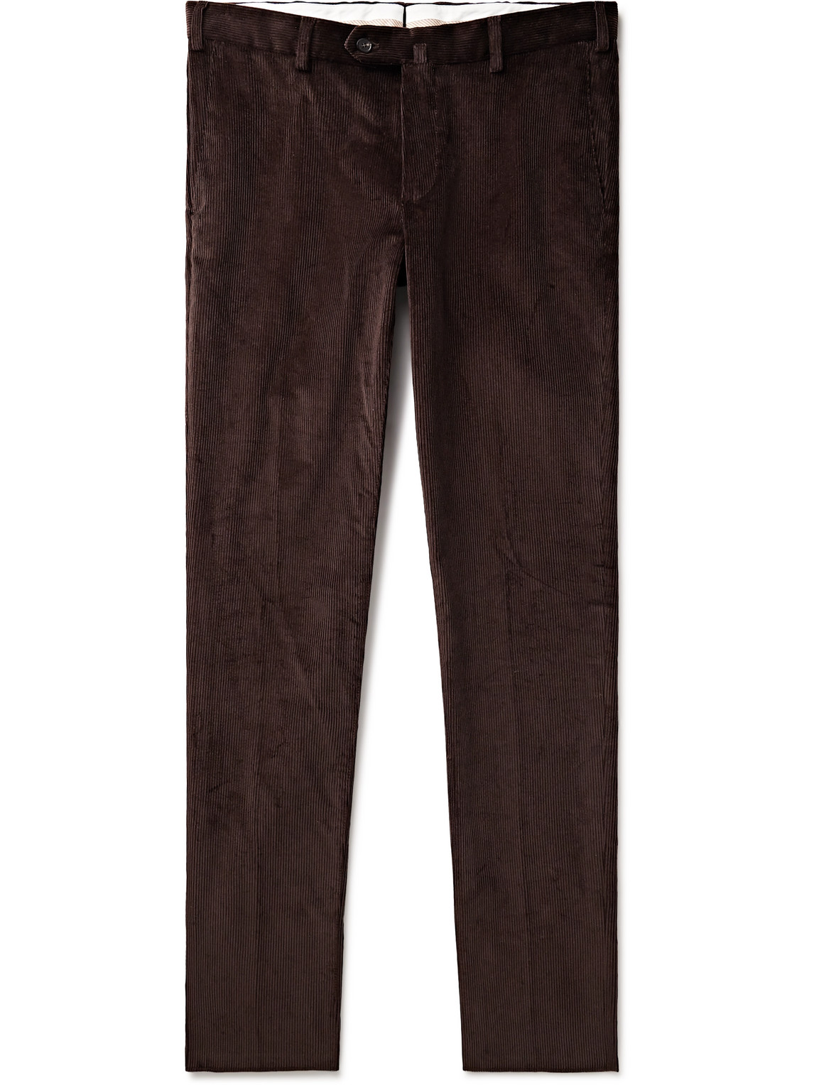 Loro Piana Straight-leg Cotton-corduroy Trousers In Brown