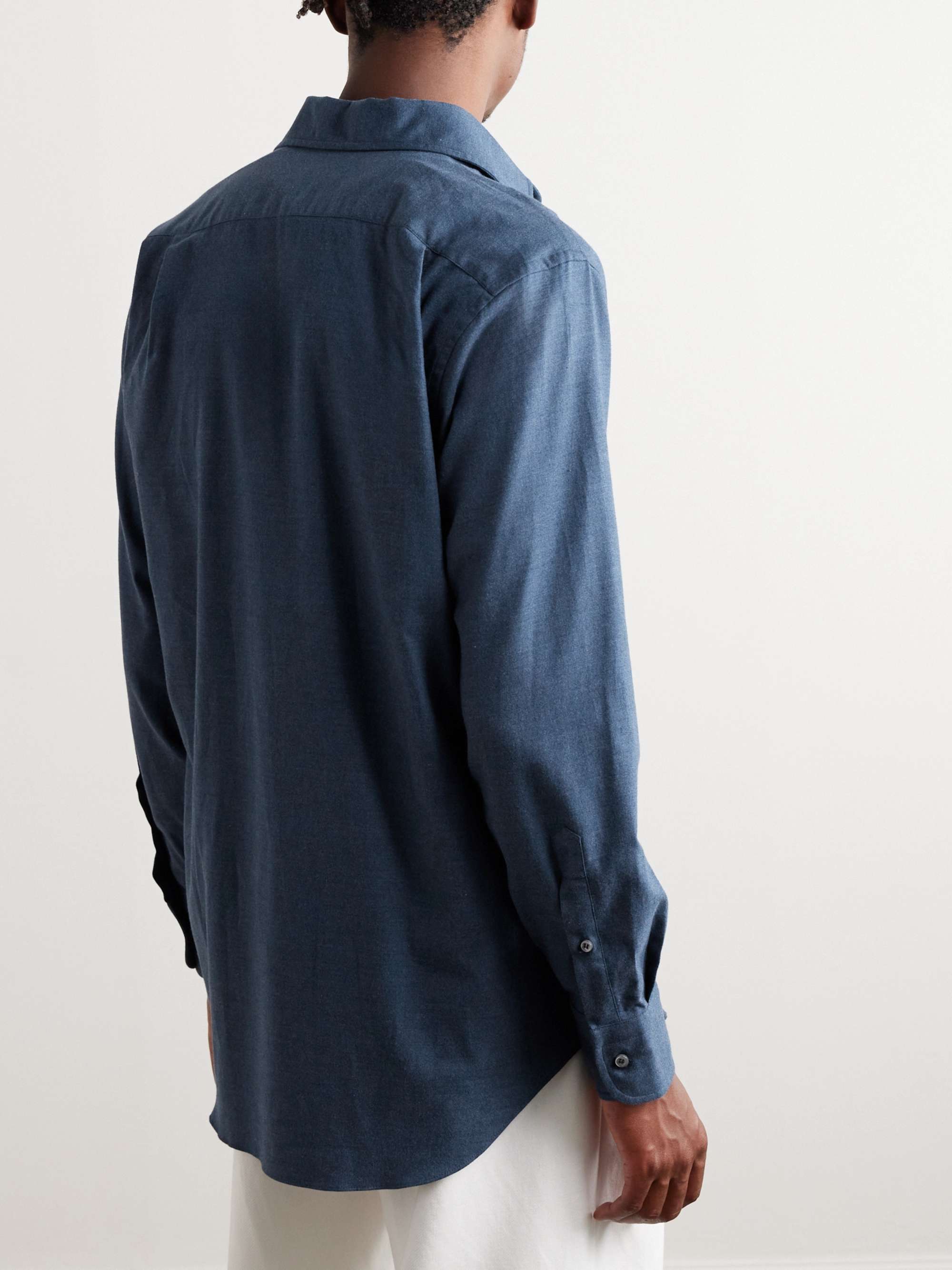 LORO PIANA André Cotton-Flannel Shirt for Men | MR PORTER