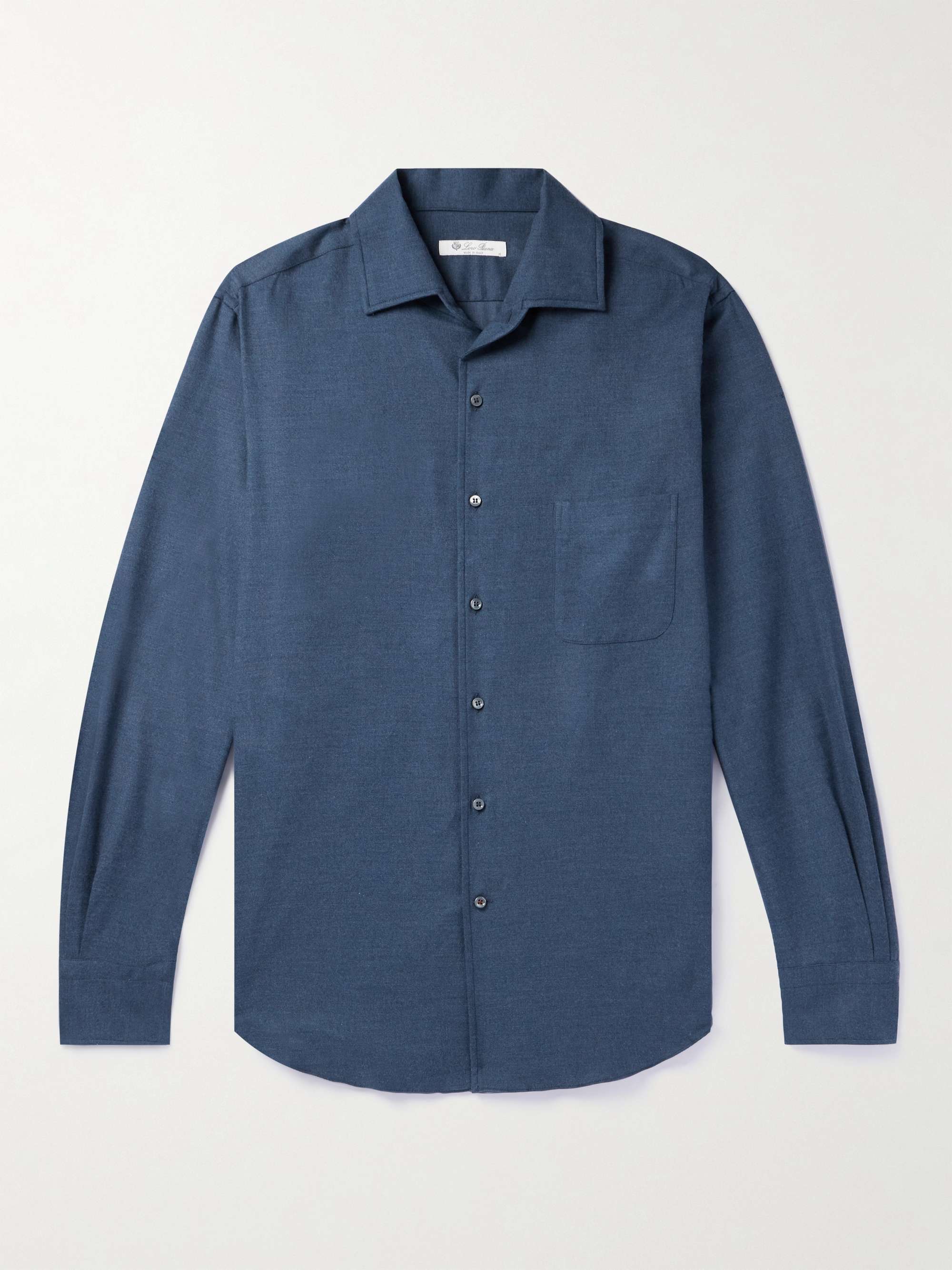LORO PIANA André Cotton-Flannel Shirt for Men | MR PORTER