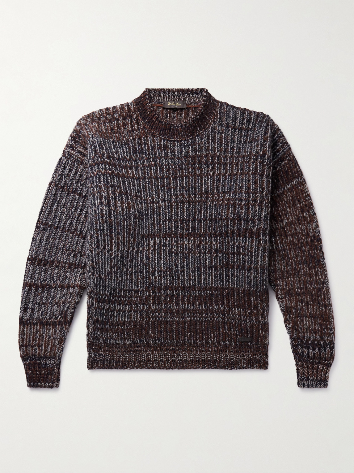 Loro Piana Loro Piana - Ribbed Cashmere and Mohair-Blend Sweater - Men - Blue - IT 46 aus 85% Cashmere 15% Mohair in Blue
