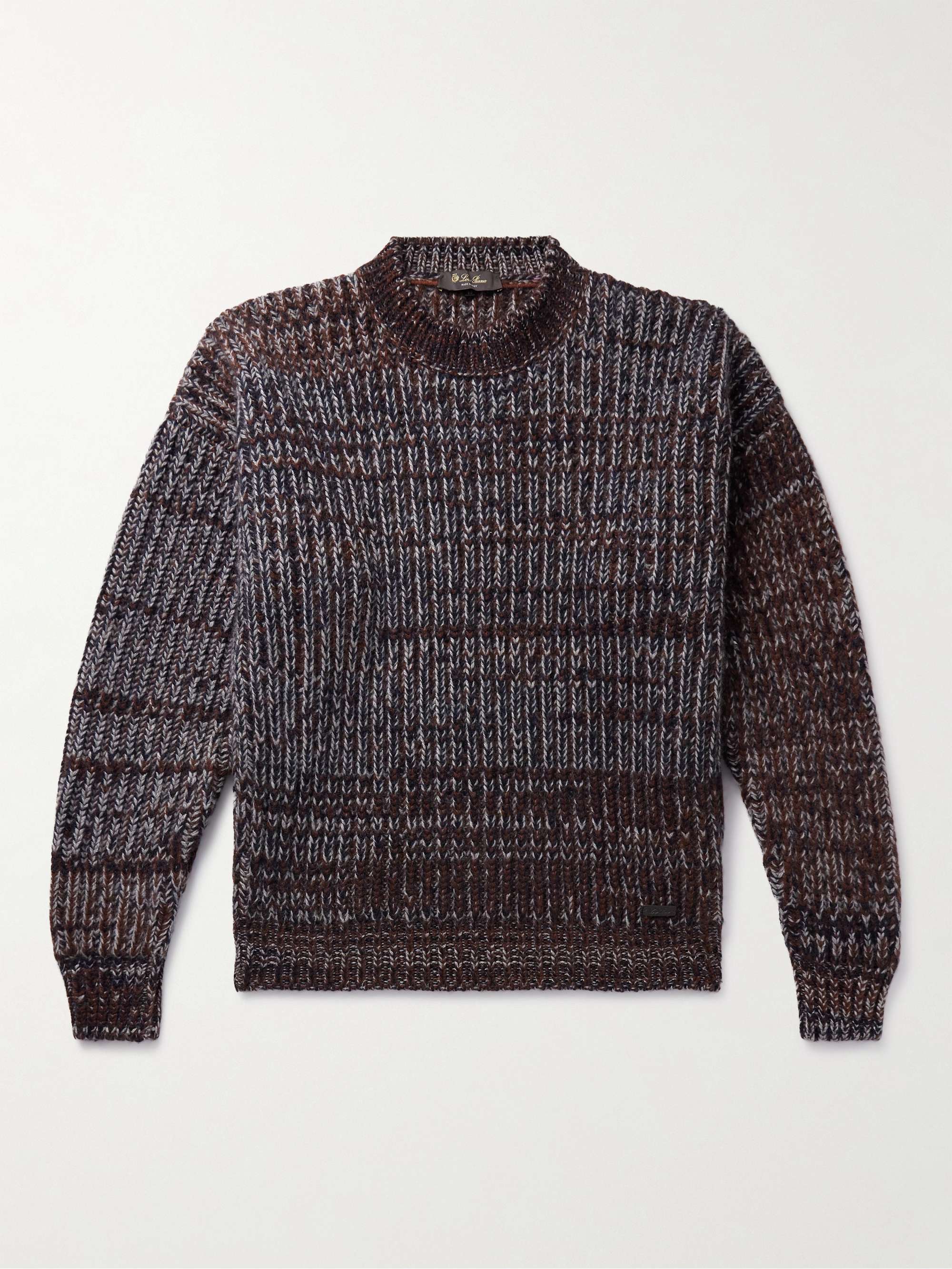 Takao Sweater Silk, Cashmere Light Dune Melange | Loro Piana US