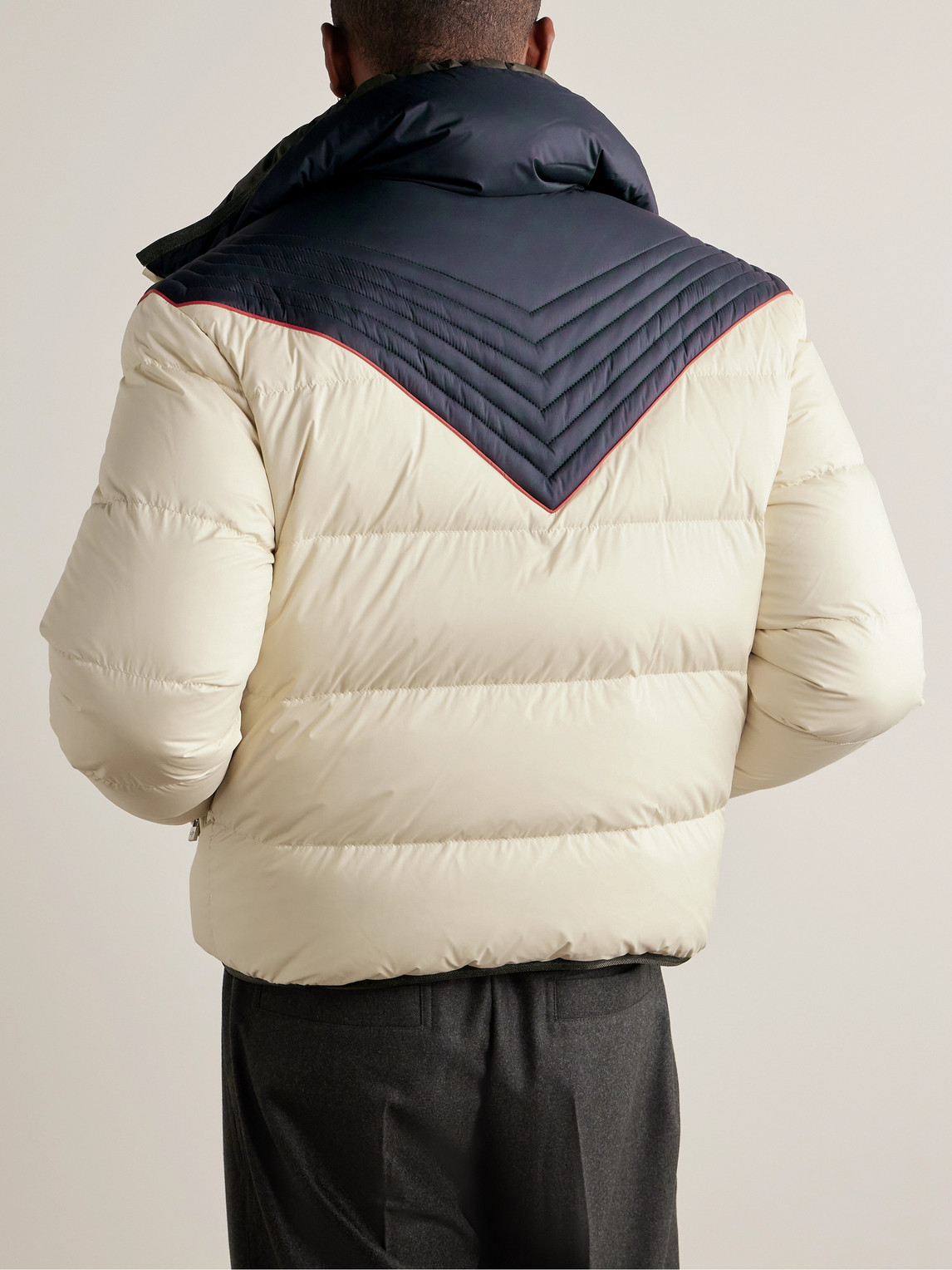 Shop Loro Piana Slim-fit Reversible Quilted Shell Down Jacket In Neutrals