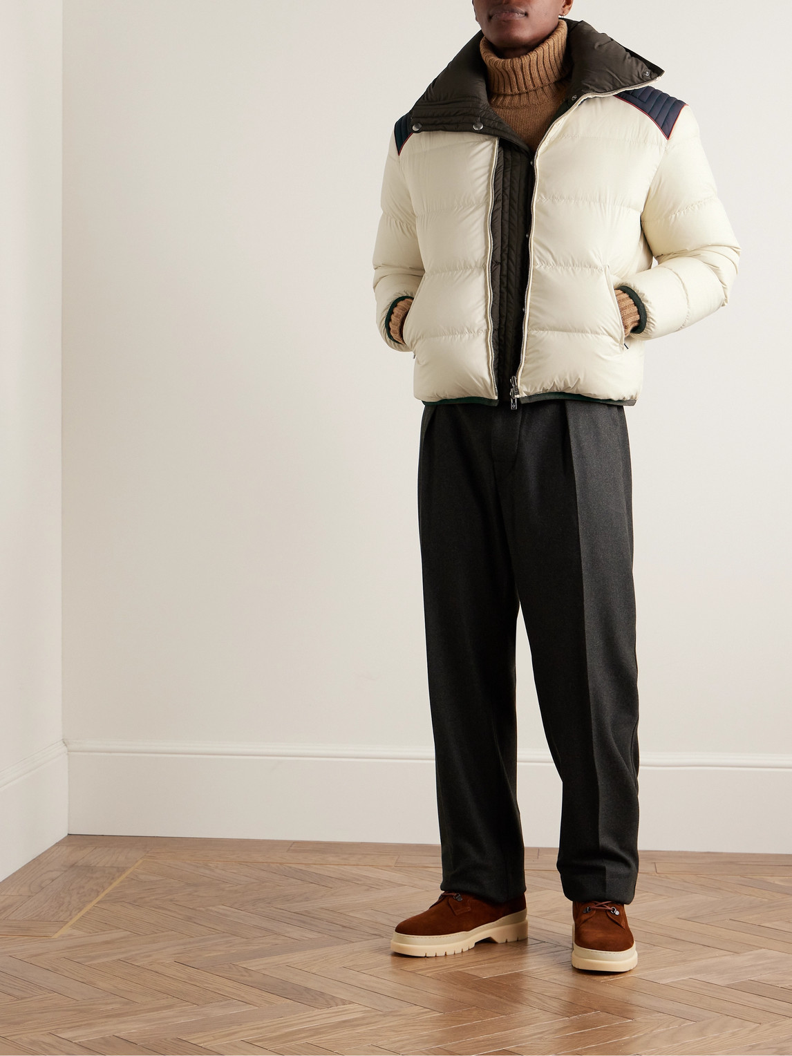 Shop Loro Piana Slim-fit Reversible Quilted Shell Down Jacket In Neutrals