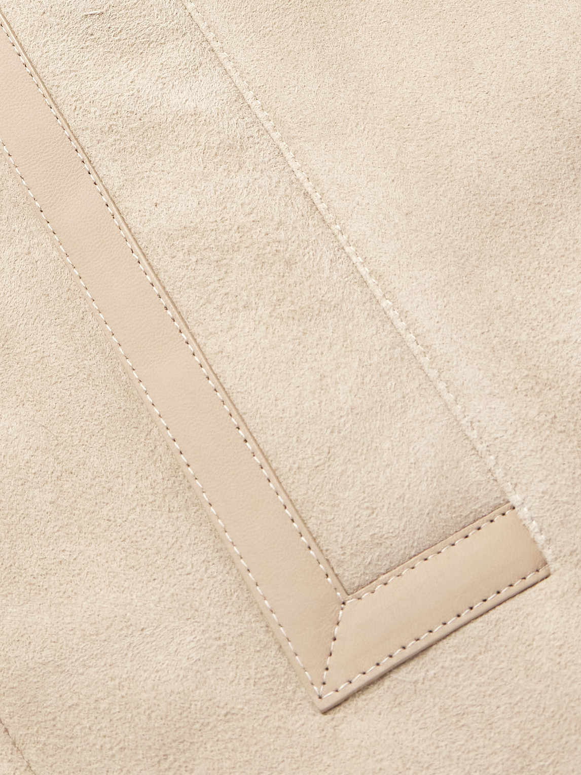 Shop Loro Piana Leather-trimmed Shearling Coat In Neutrals