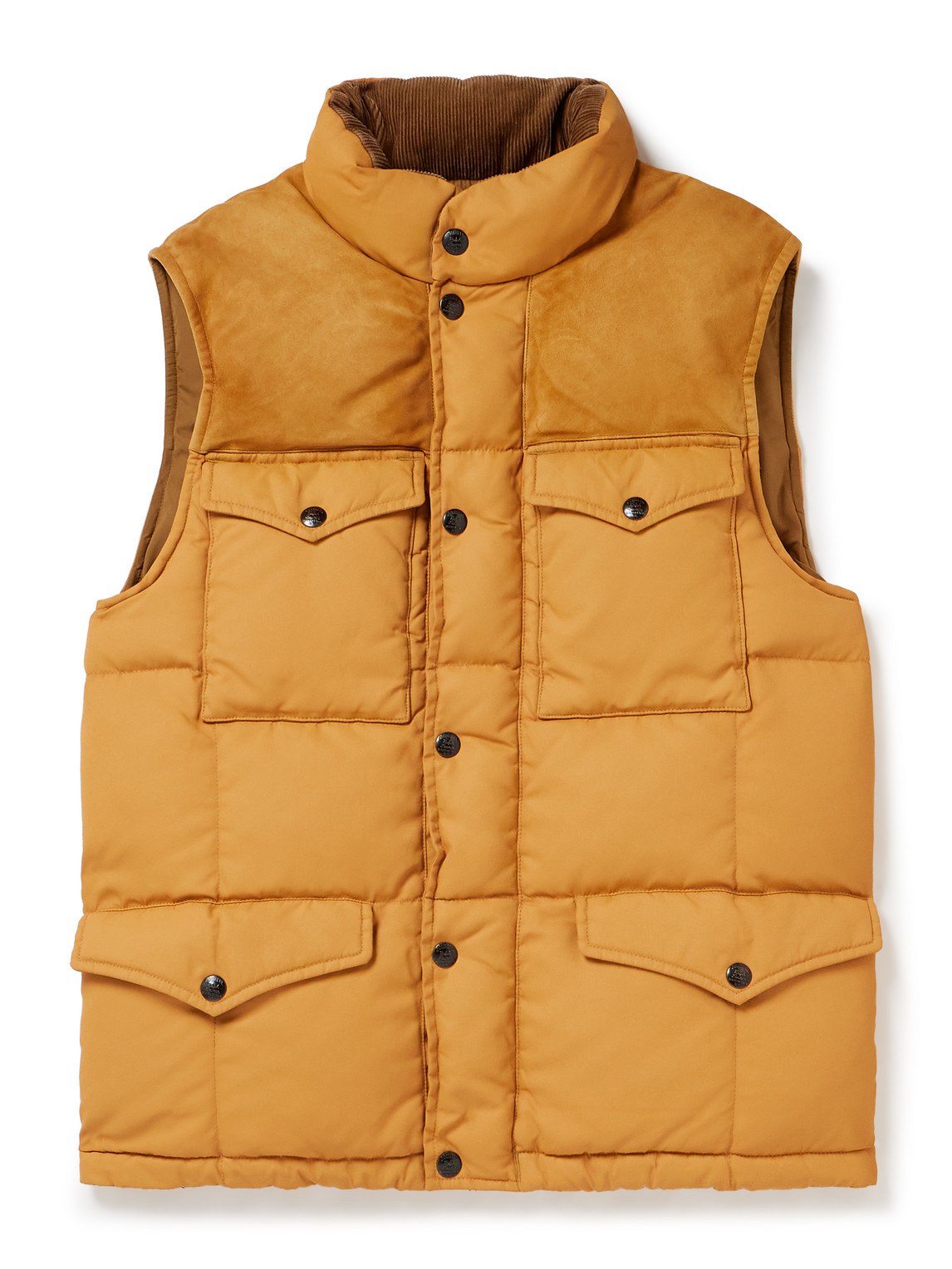 Jacobson Suede-Trimmed Nylon Gilet