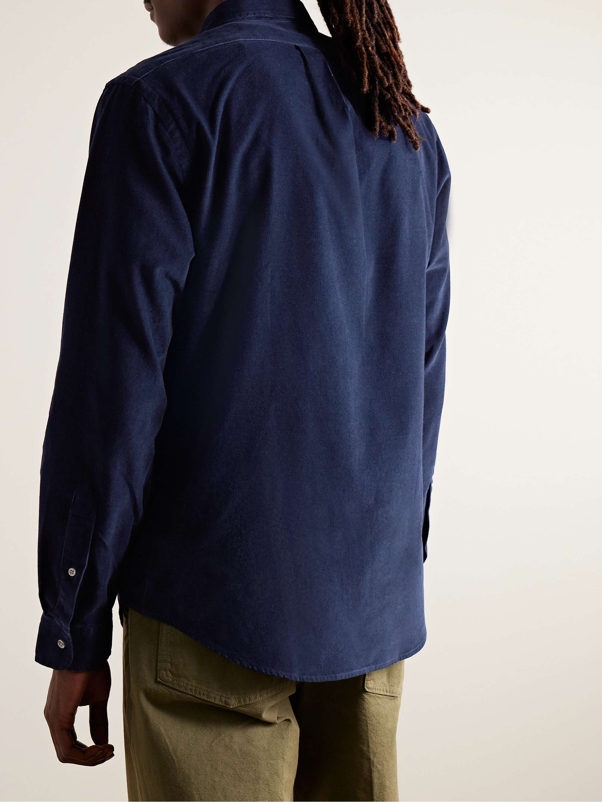 POLO RALPH LAUREN Button-Down Collar Cotton-Corduroy Shirt for Men | MR ...