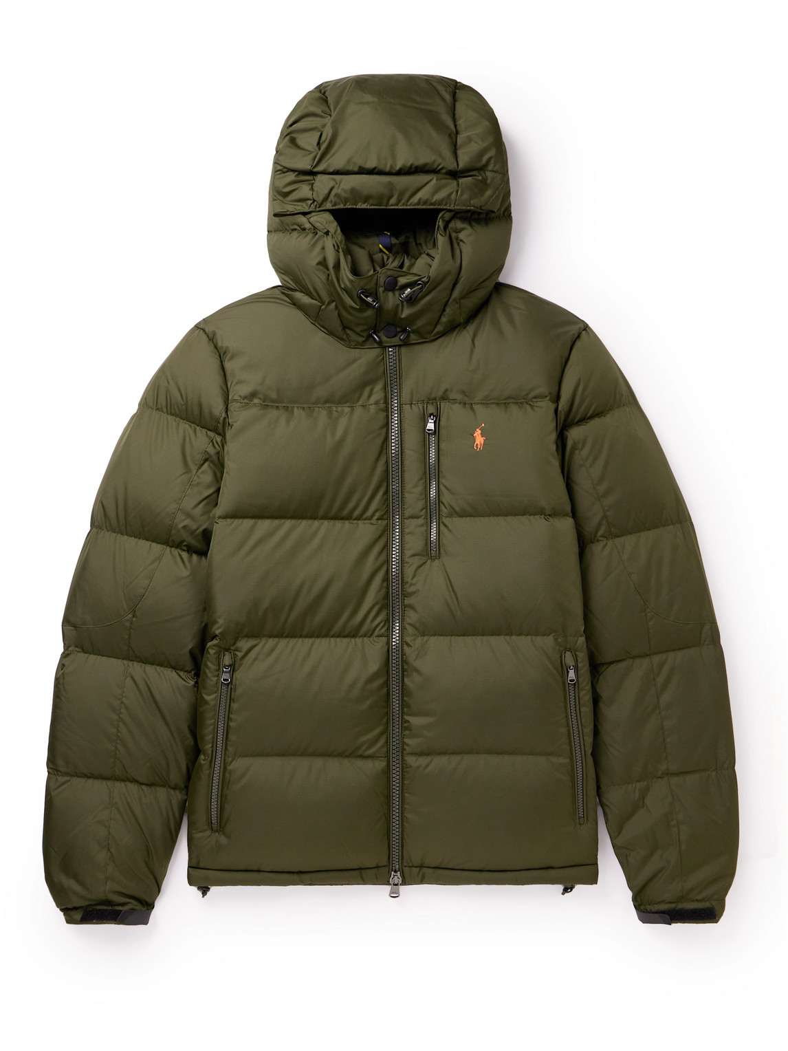 Polo Ralph Lauren Logo-embroidered Quilted Recycled-ripstop Hooded Down Jacket In Green