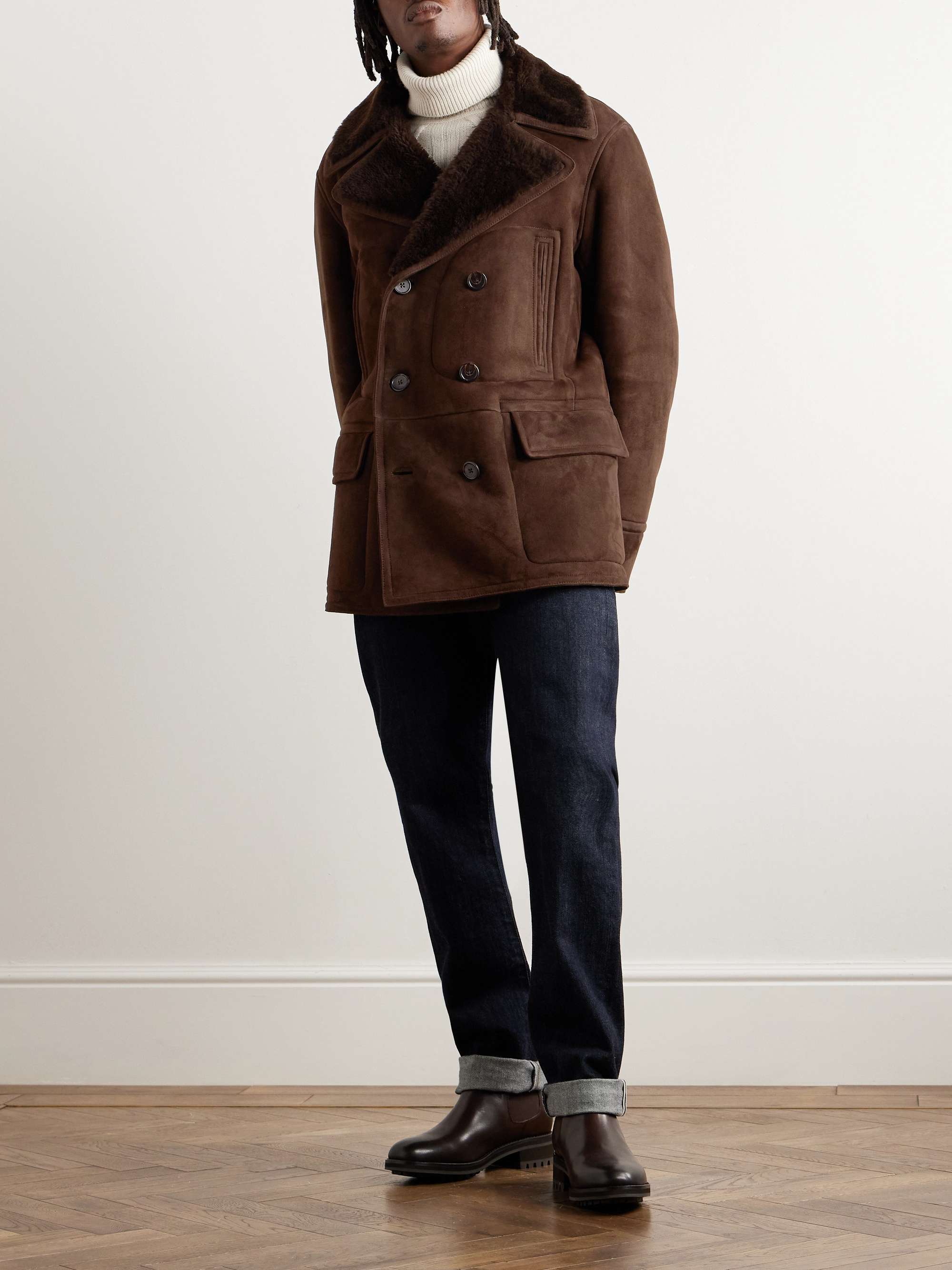The Polo Double-Breasted Shearling Coat