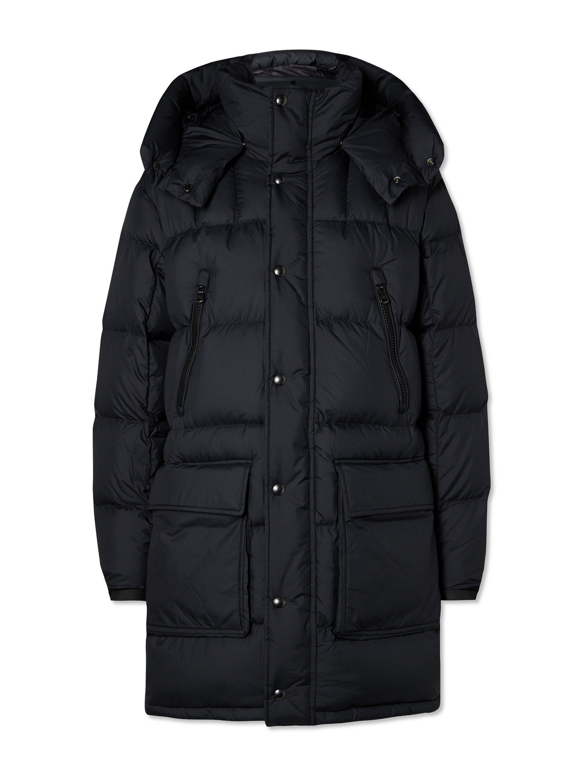Polo Ralph Lauren Forester Logo-appliquéd Quilted Ripstop Hooded Down Jacket In Black