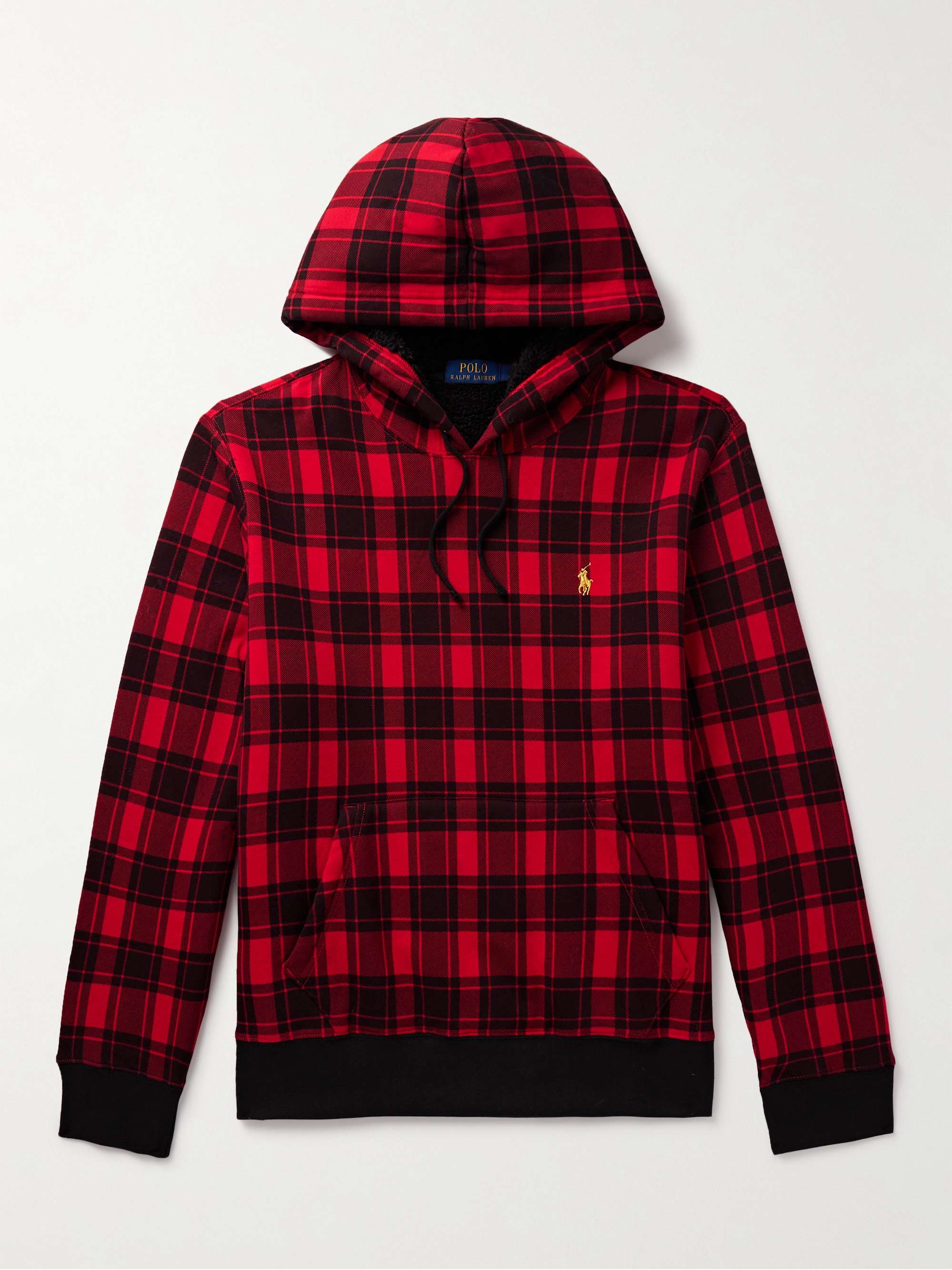 POLO RALPH LAUREN Logo Embroidered Hoodie, Red