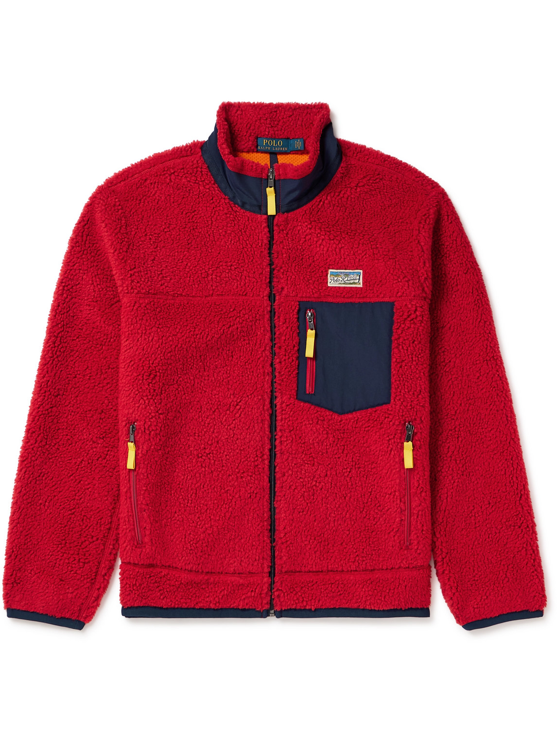 Polo Ralph Lauren Kids' Shell-trimmed Fleece Jacket In Red