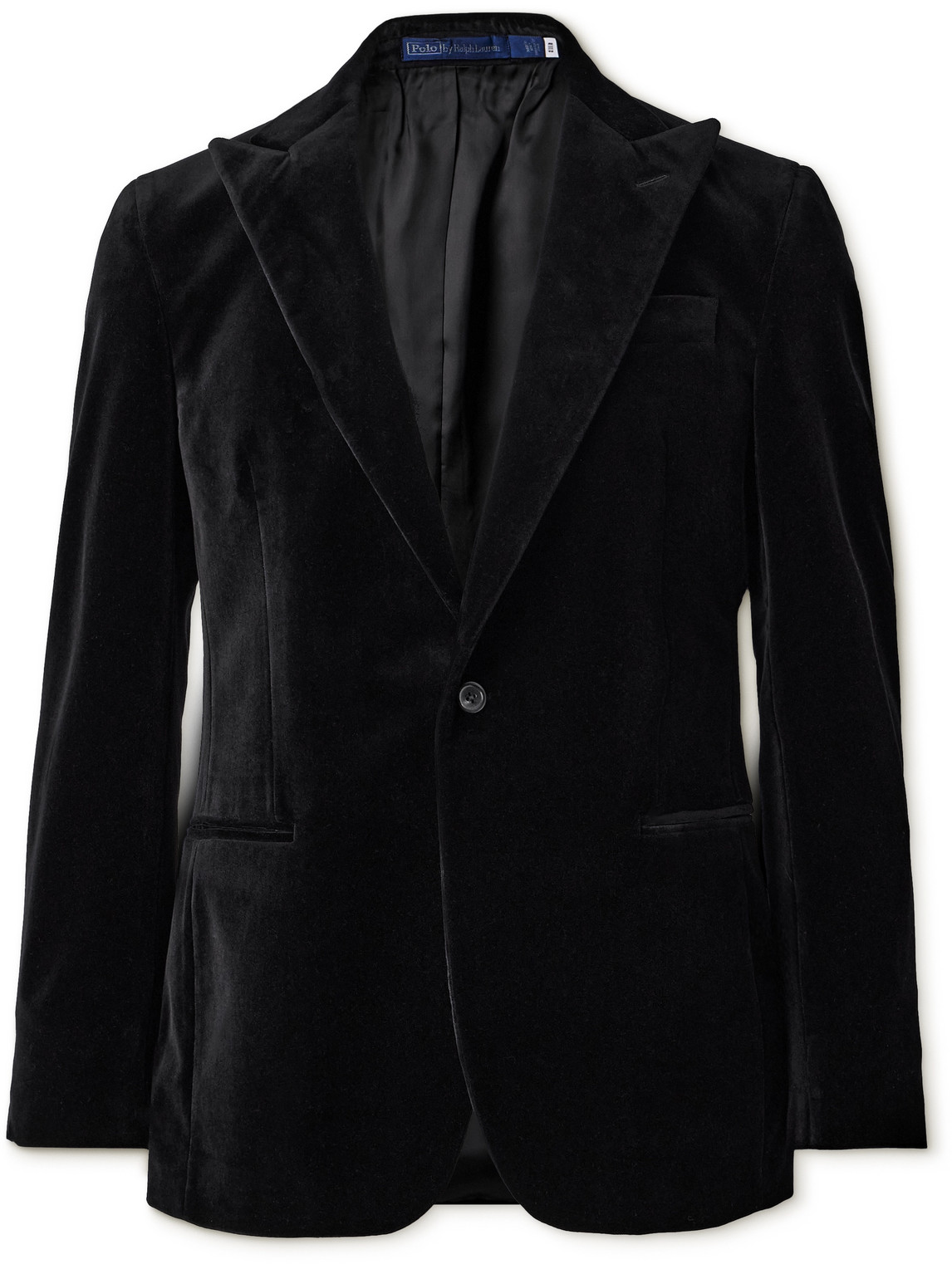 Polo Ralph Lauren Cotton-velvet Suit Jacket In Black