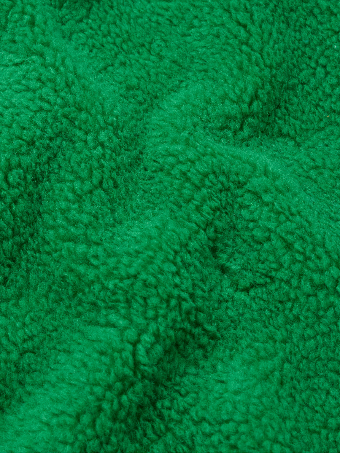 Shop Polo Ralph Lauren Shell-trimmed Fleece Jacket In Green