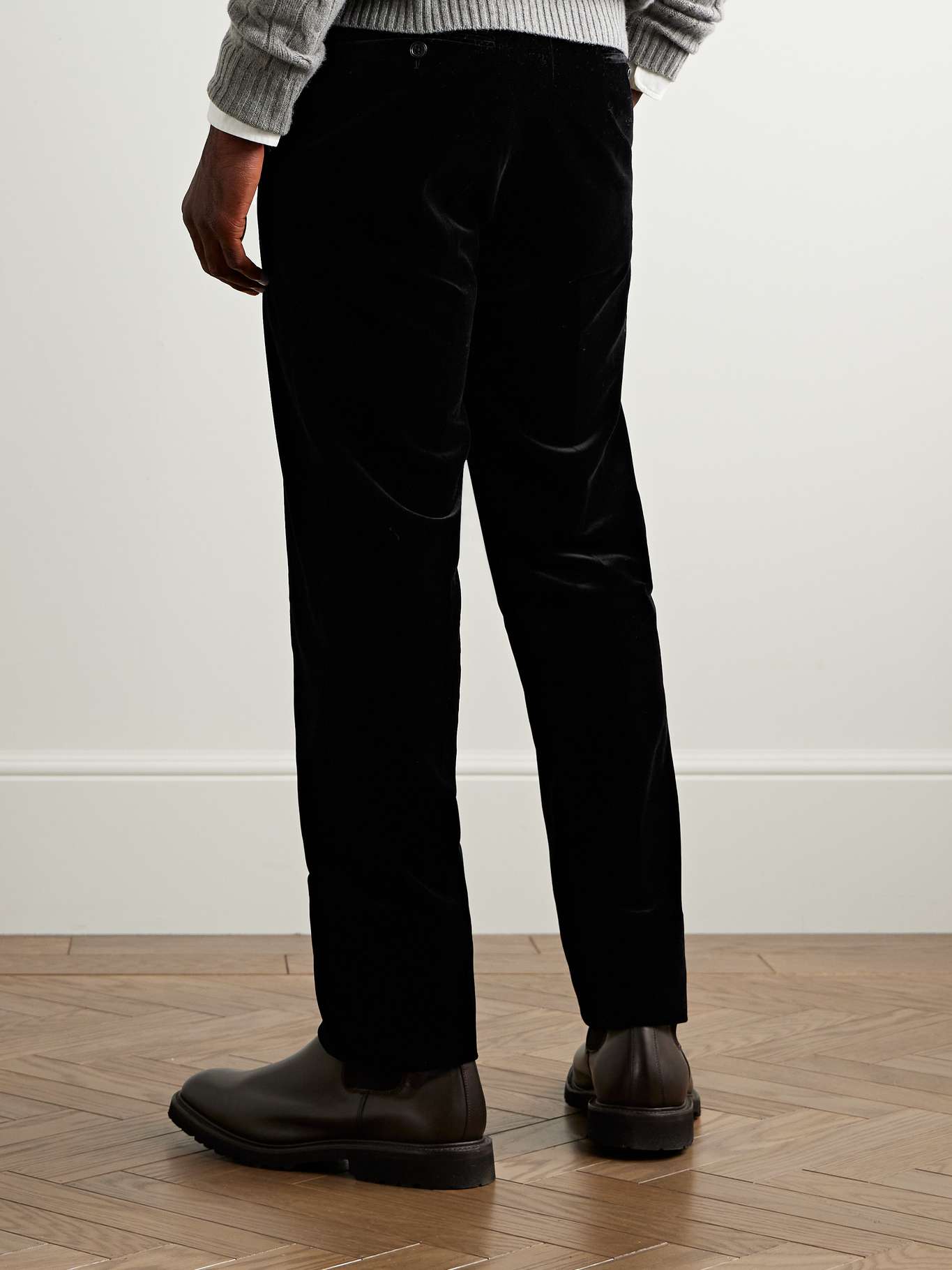 POLO RALPH LAUREN Slim-Fit Straight-Leg Cotton-Velvet Suit Trousers for ...
