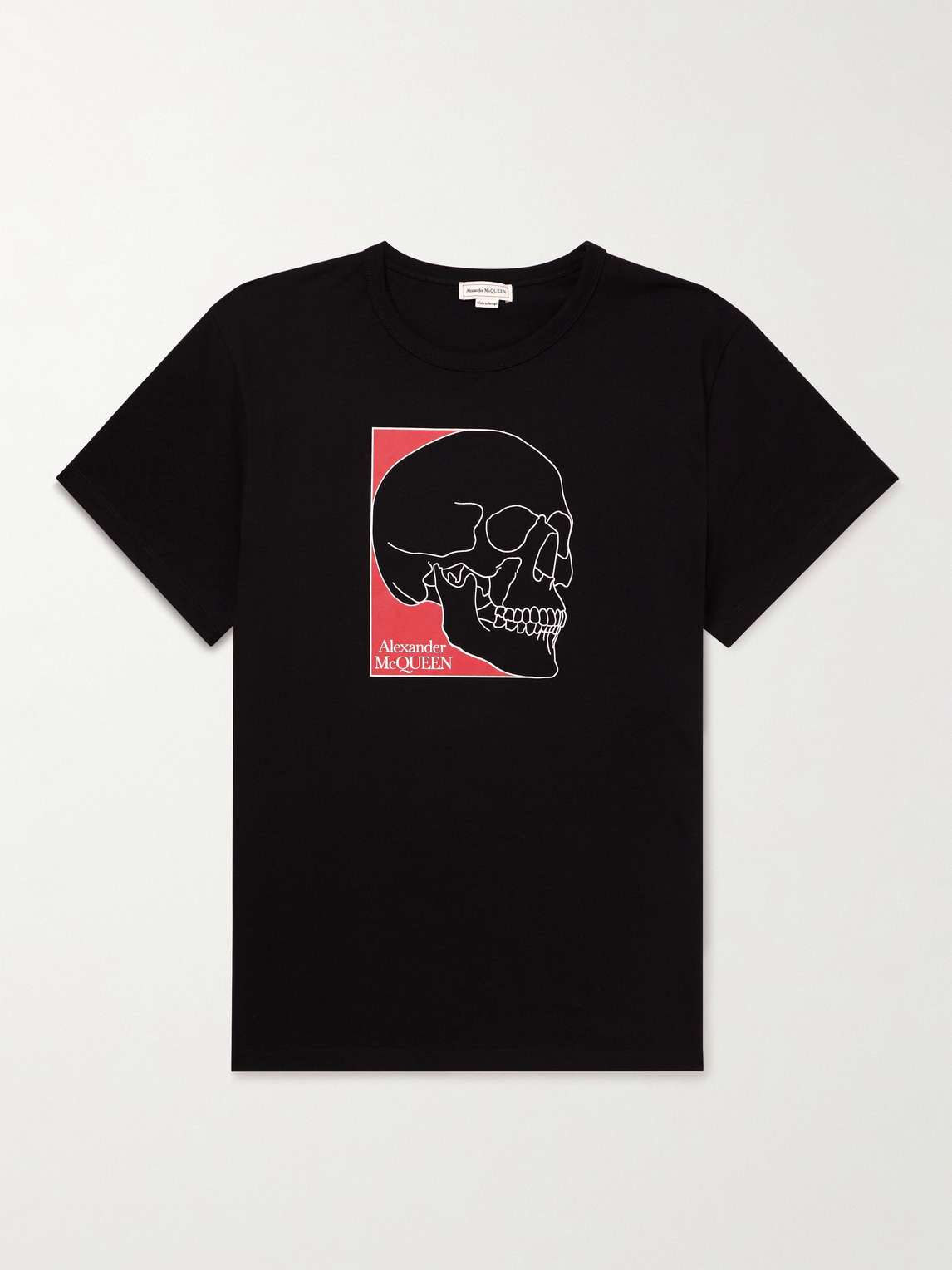 Alexander Mcqueen Skull-print Cotton T-shirt In Black