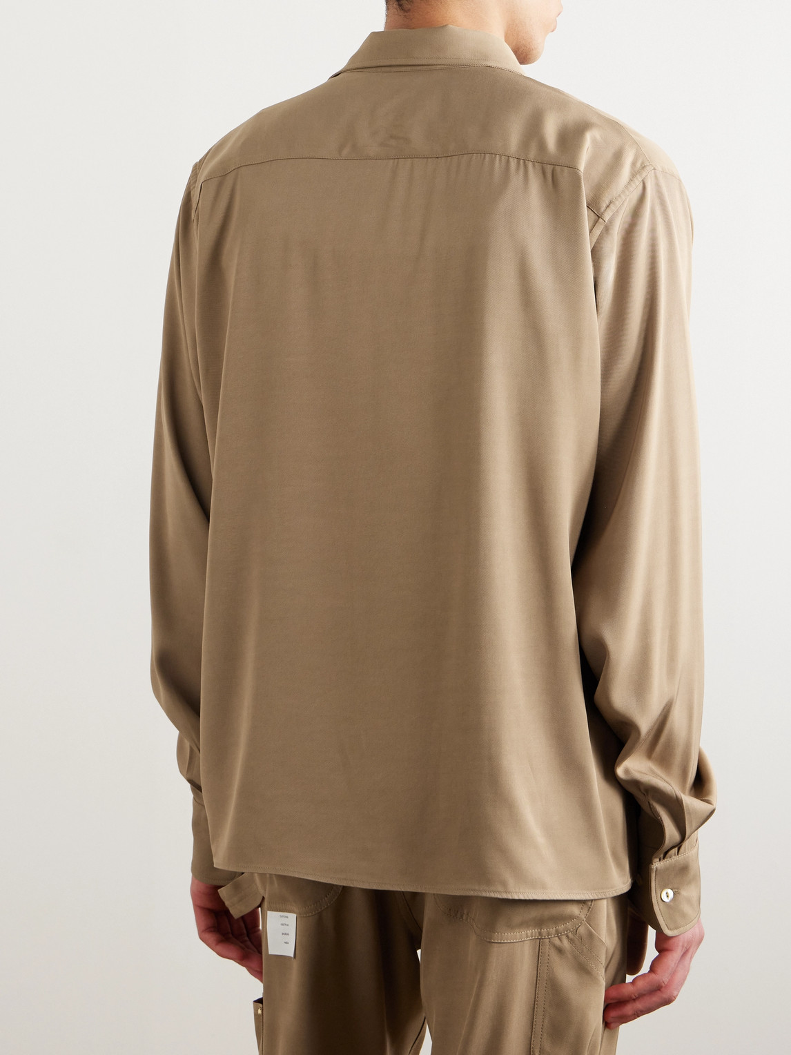  4sdesigns - Throwing Fits Logo-appliquéd Twill Overshirt - Men - Neutrals - Xs 