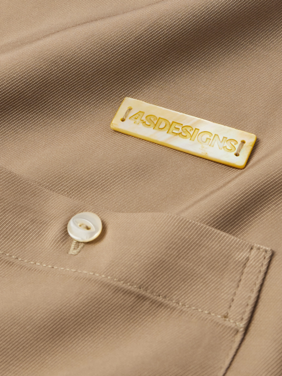  4sdesigns - Throwing Fits Logo-appliquéd Twill Overshirt - Men - Neutrals - Xs 