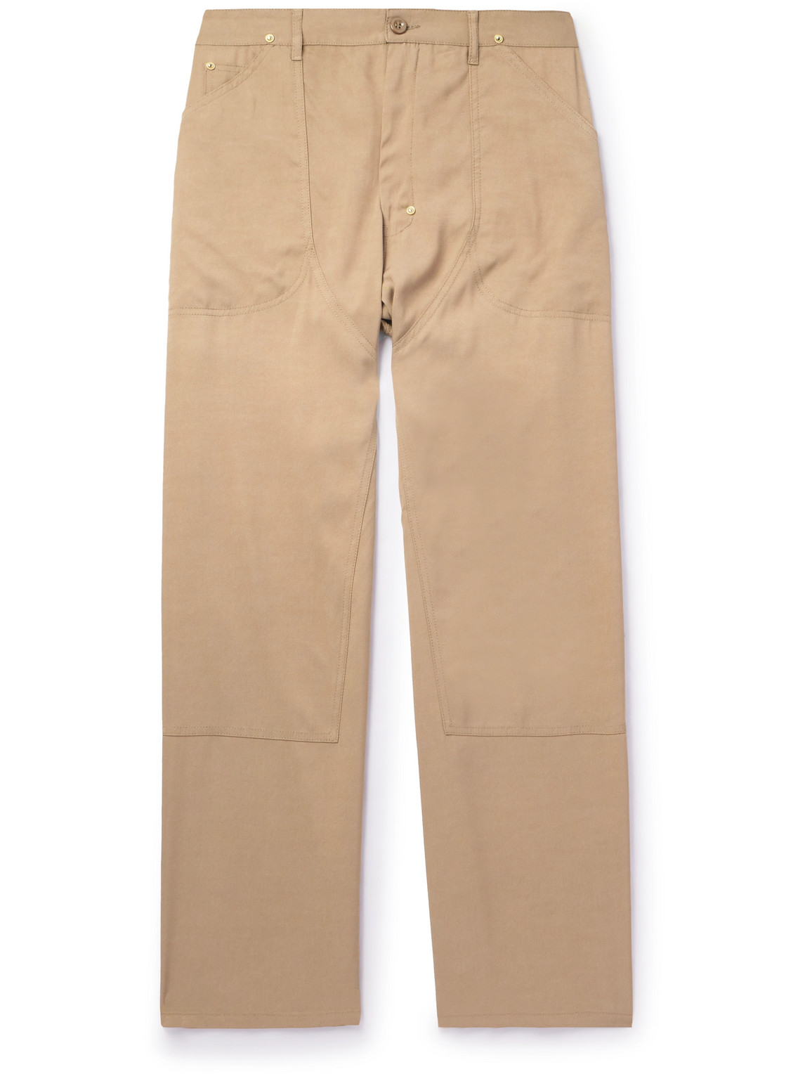 4sdesigns Throwing Fits Straight-leg Twill Trousers In Neutrals