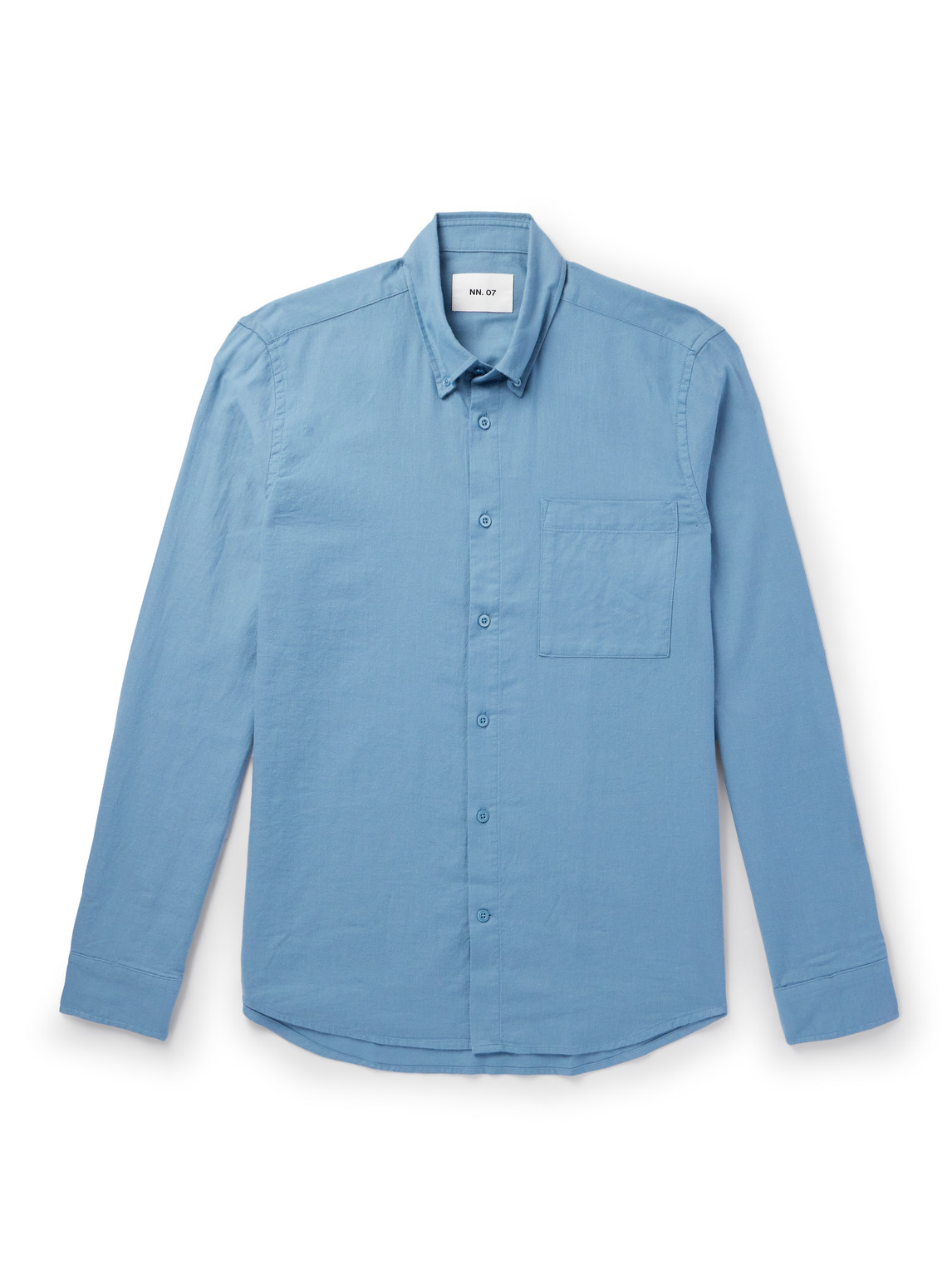 Nn07 Arne 5159 Slim-fit Cotton-twill Shirt In Blue
