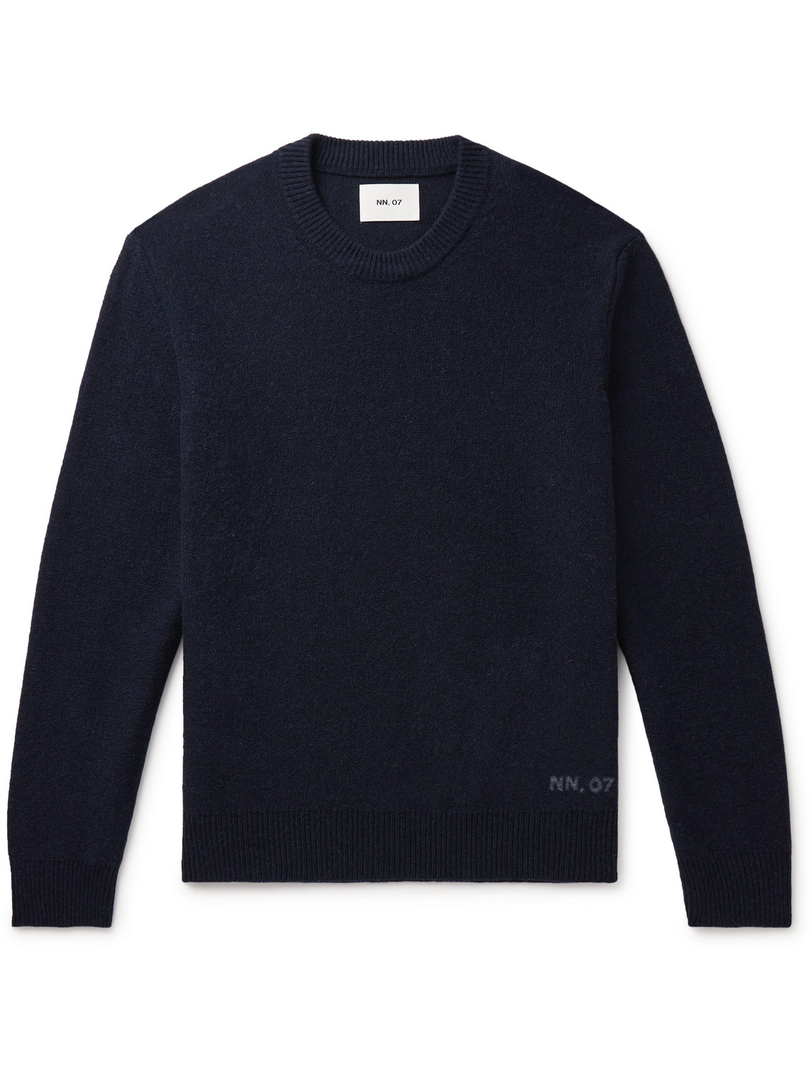 Nn07 Nigel 6585 Recycled Wool-blend Jumper In Blue