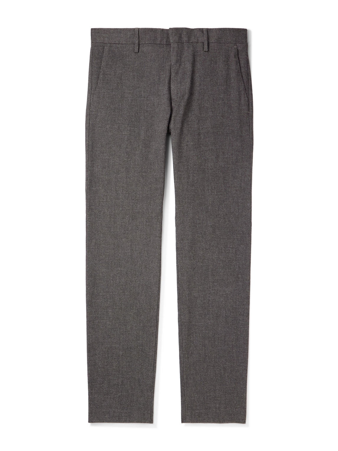 Shop Nn07 Theo 1067 Straight-leg Stretch-cotton Trousers In Gray