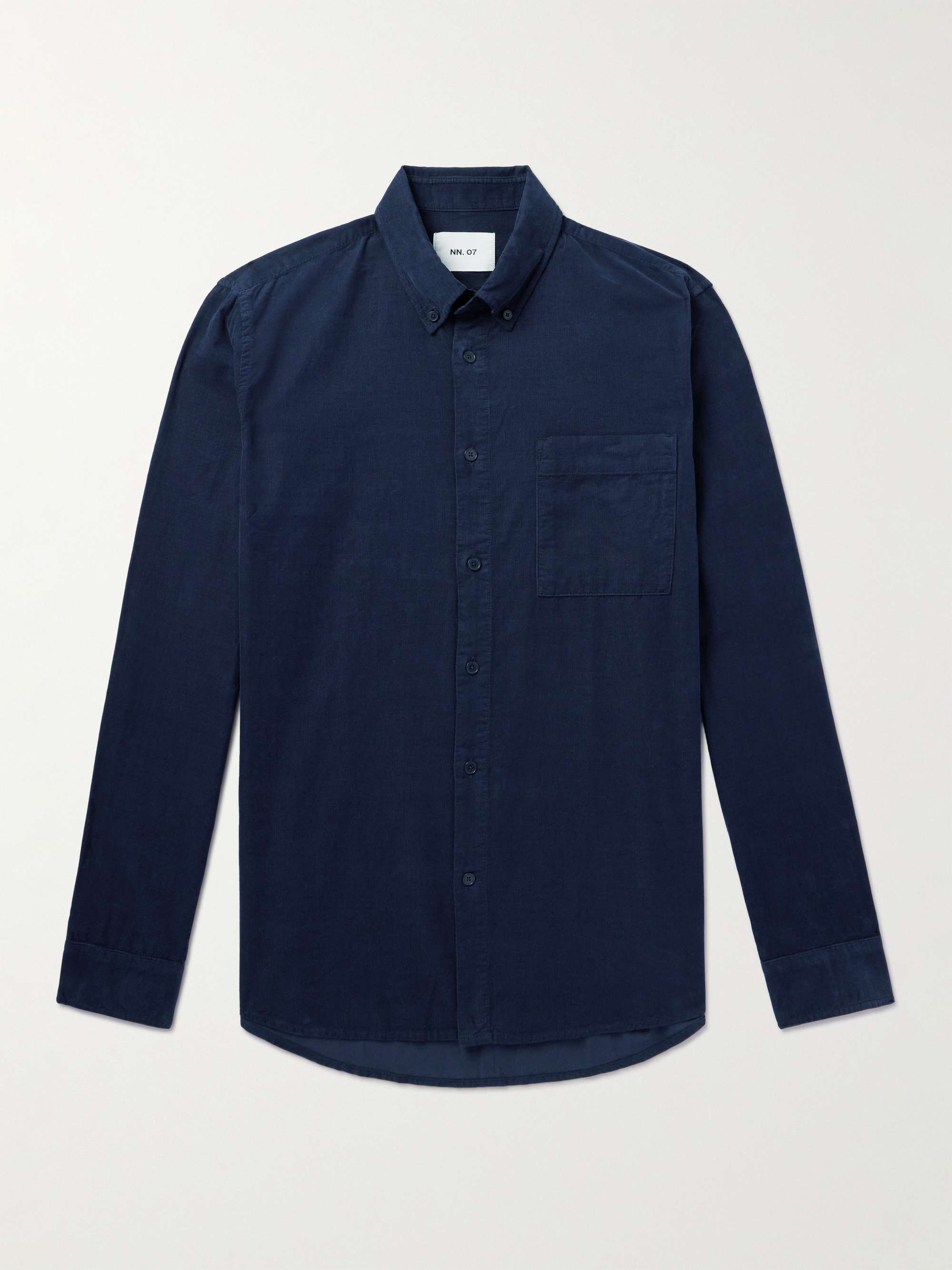 NN07 Arne 5082 Button-Down Collar Organic Cotton-Corduroy Shirt for Men ...