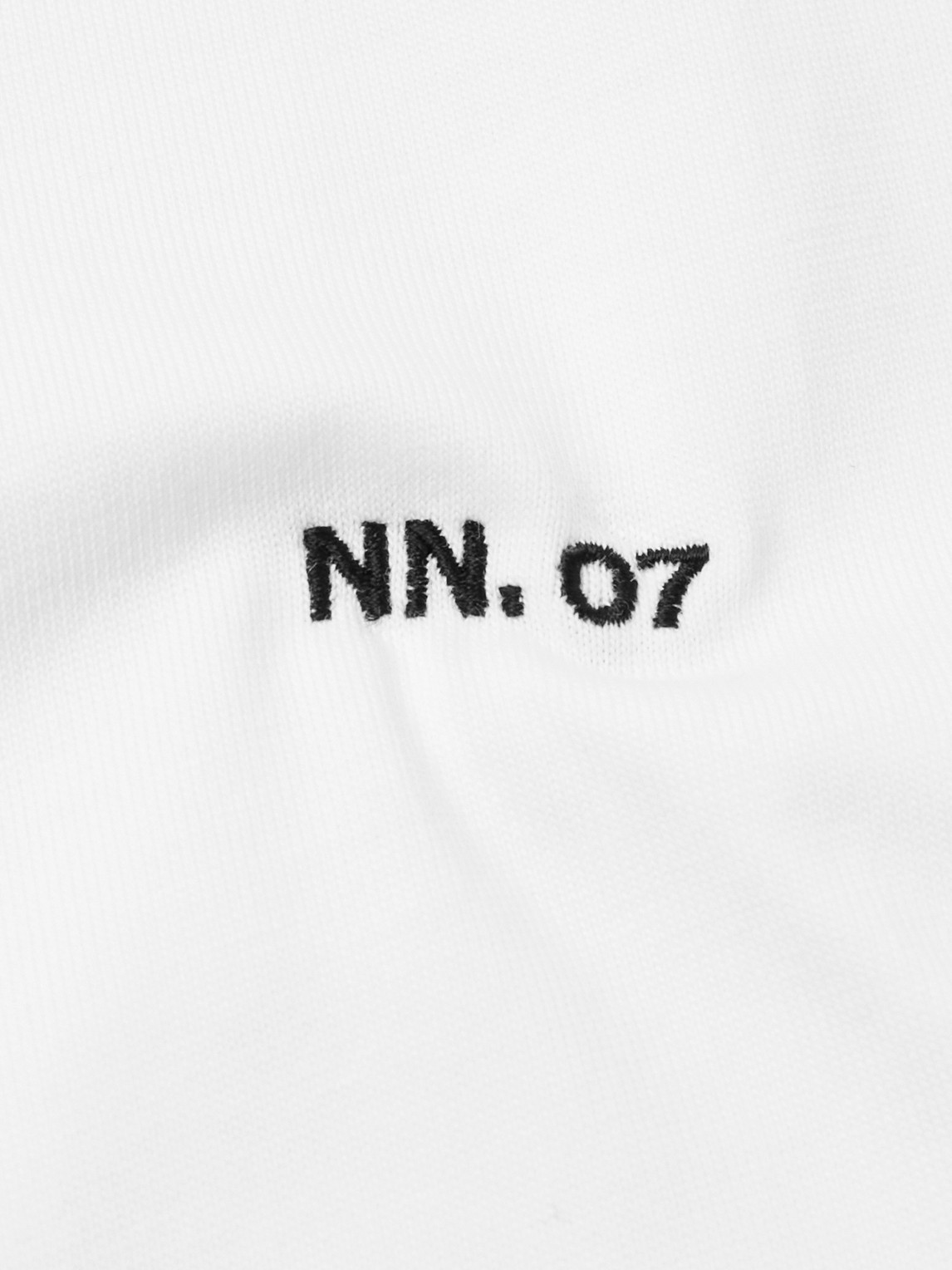 Shop Nn07 Adam Logo-embroidered Pima Cotton-jersey T-shirt In White