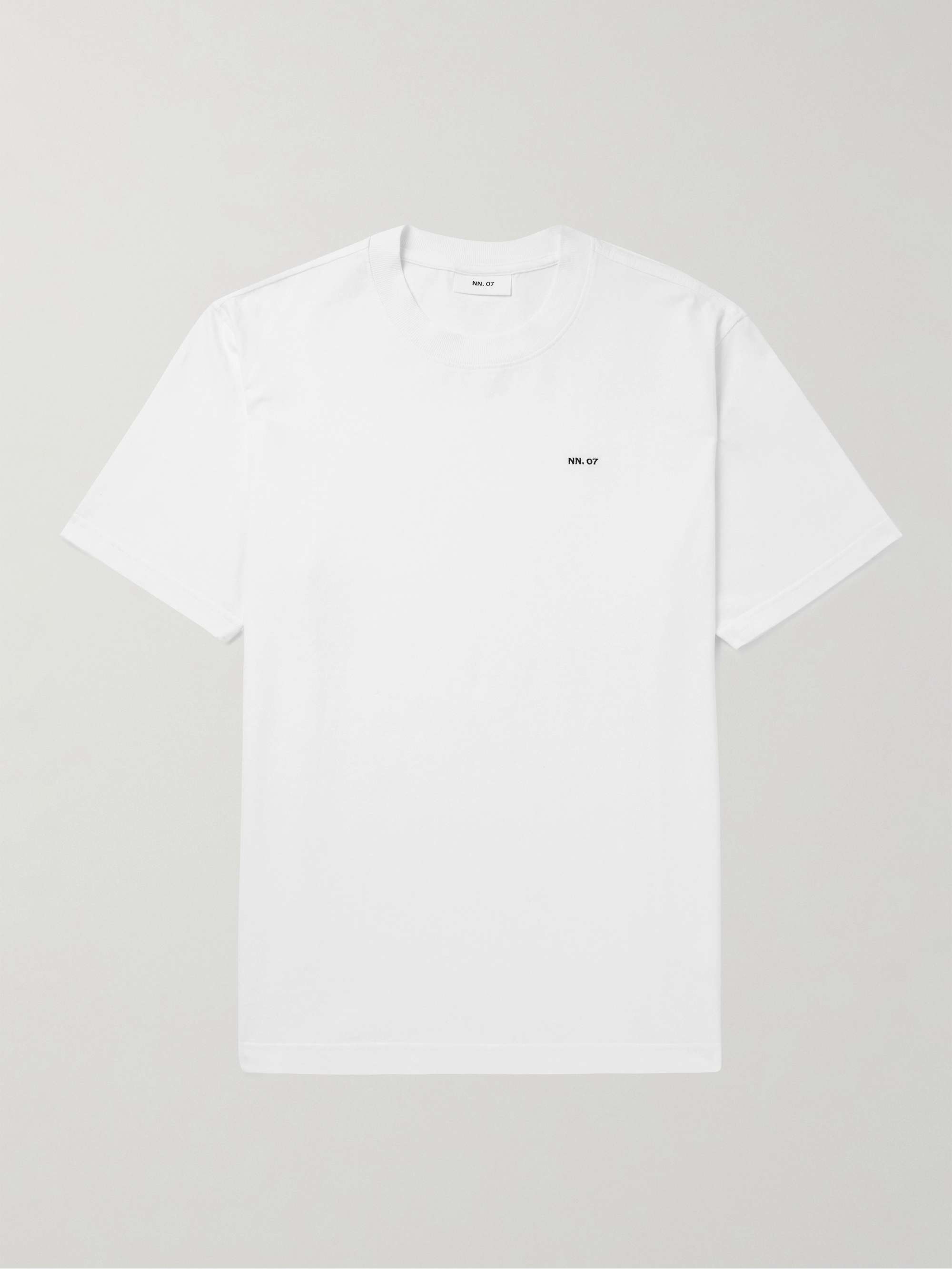 NN07 Adam Logo-Embroidered Pima Cotton-Jersey T-Shirt for Men | MR PORTER