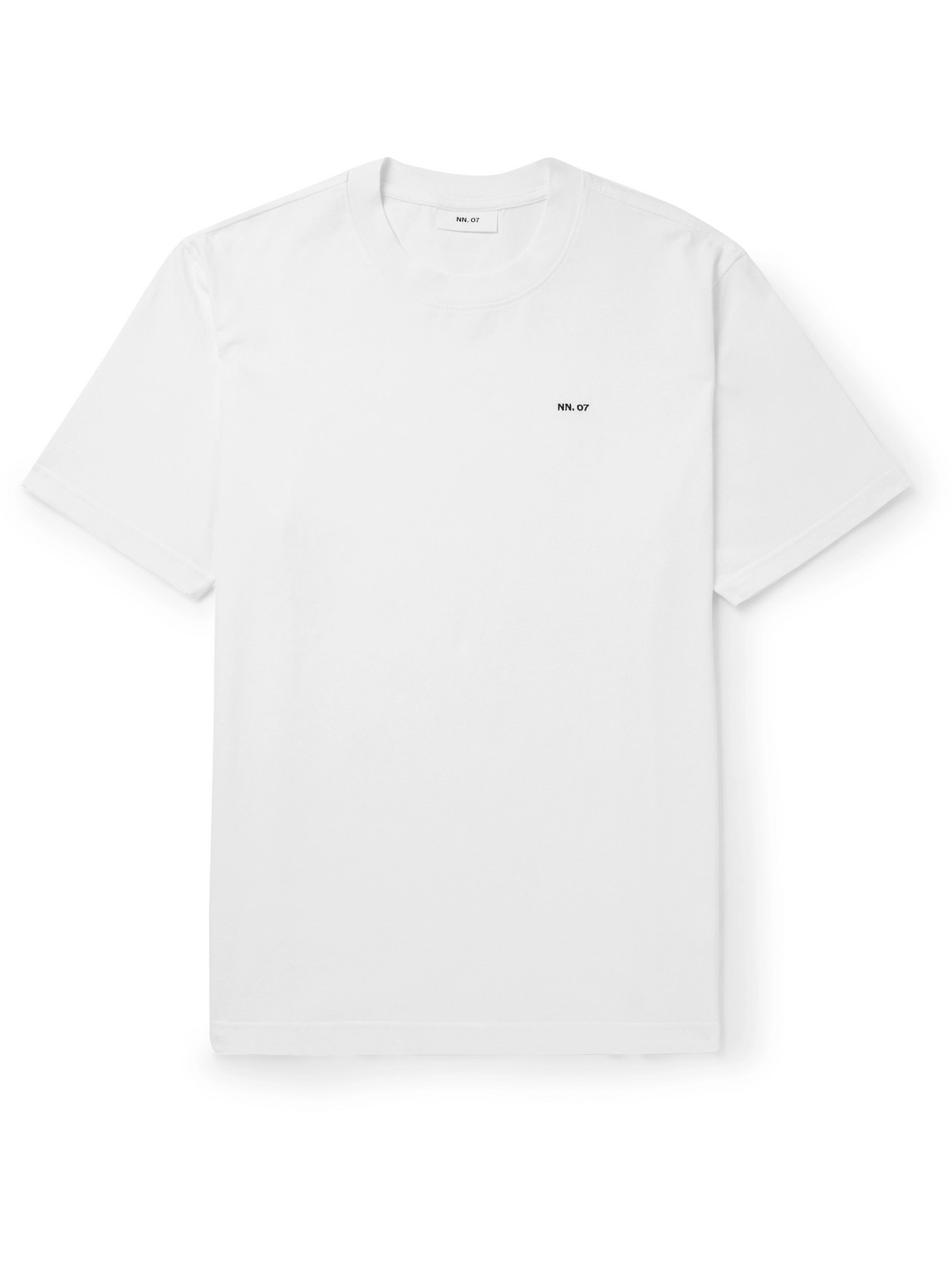 Nn07 Adam Logo-embroidered Cotton T-shirt In White