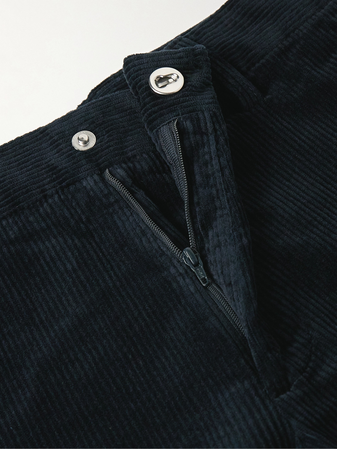 Shop Nn07 Theo 1322 Straight-leg Organic Cotton-blend Corduroy Trousers In Blue