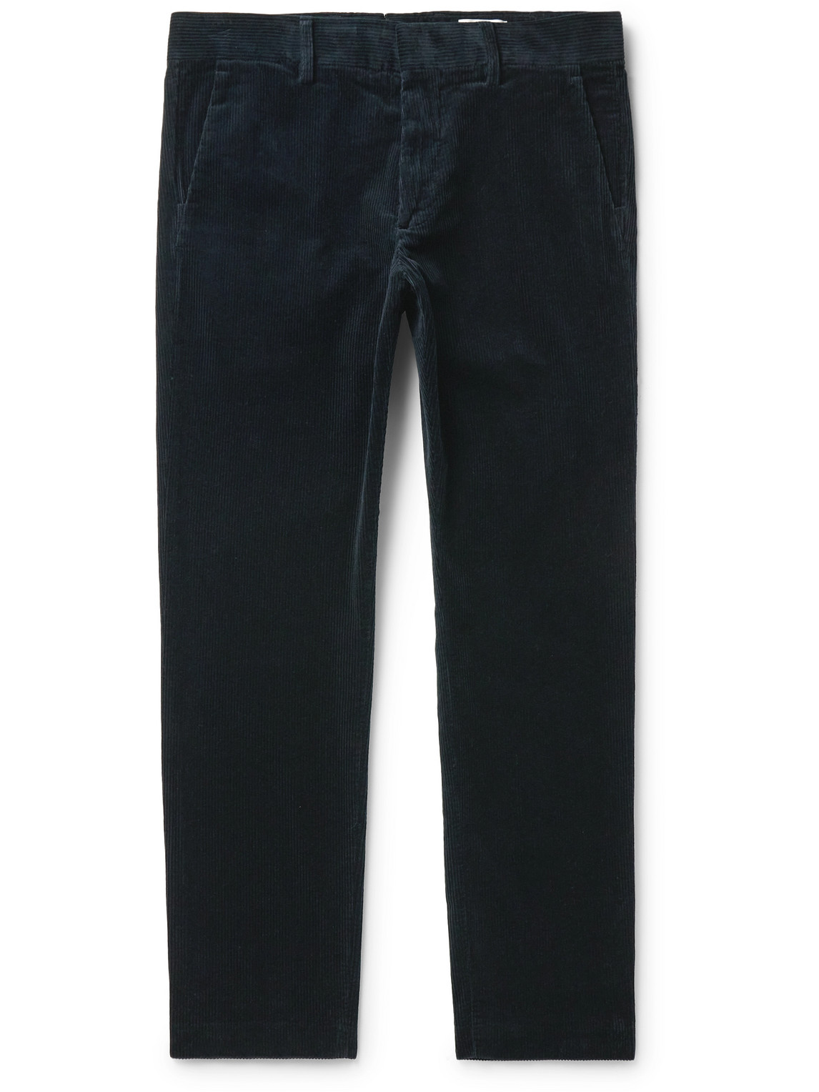 Nn07 Theo 1322 Straight-leg Organic Cotton-blend Corduroy Trousers In Blue