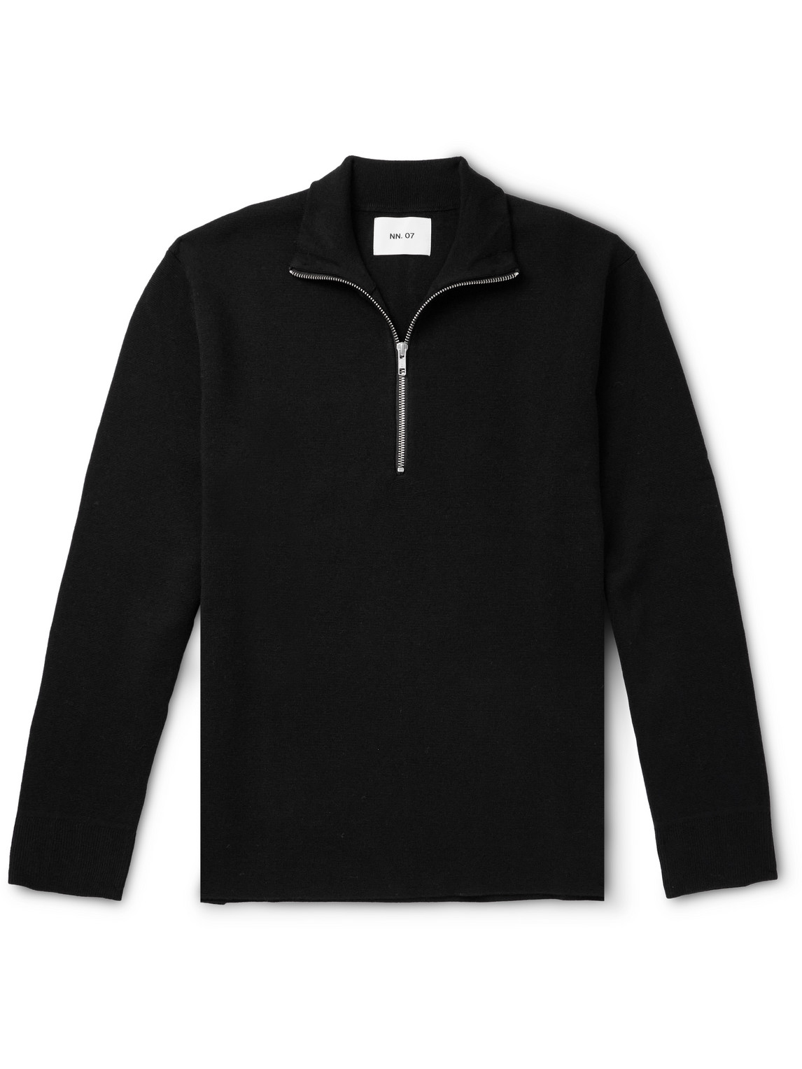 Shop Nn07 Harald 6530 Knitted Half-zip Sweater In Black
