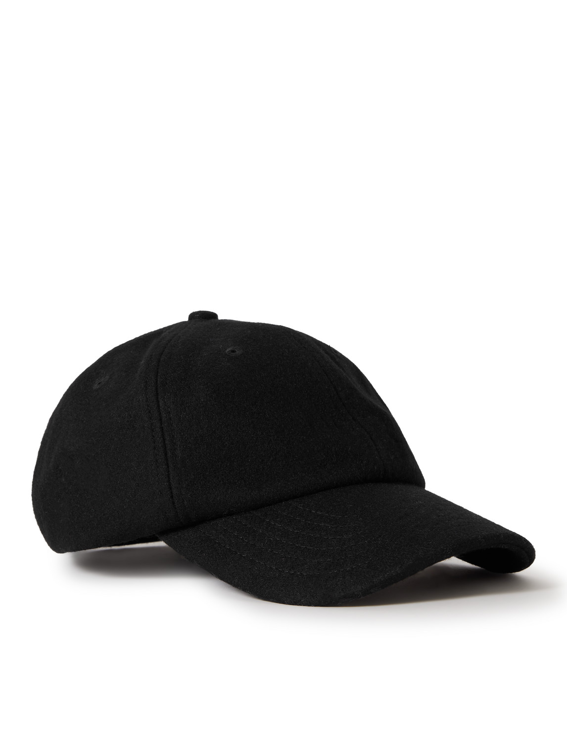 Nn07 Dad 9120 Wool-blend Baseball Cap In Black