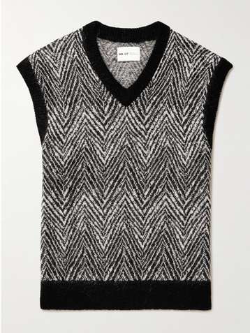 Monogram Flower Cotton Knit Vest - Men - Ready-to-Wear