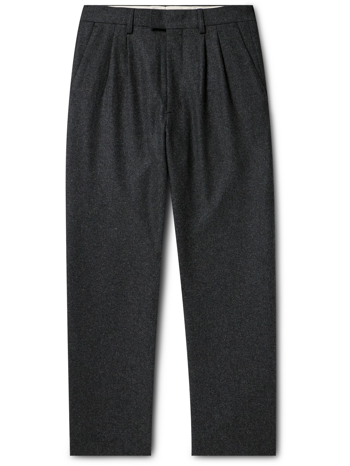 Nn07 Fritz 1078 Pleated Twill Trousers In Gray