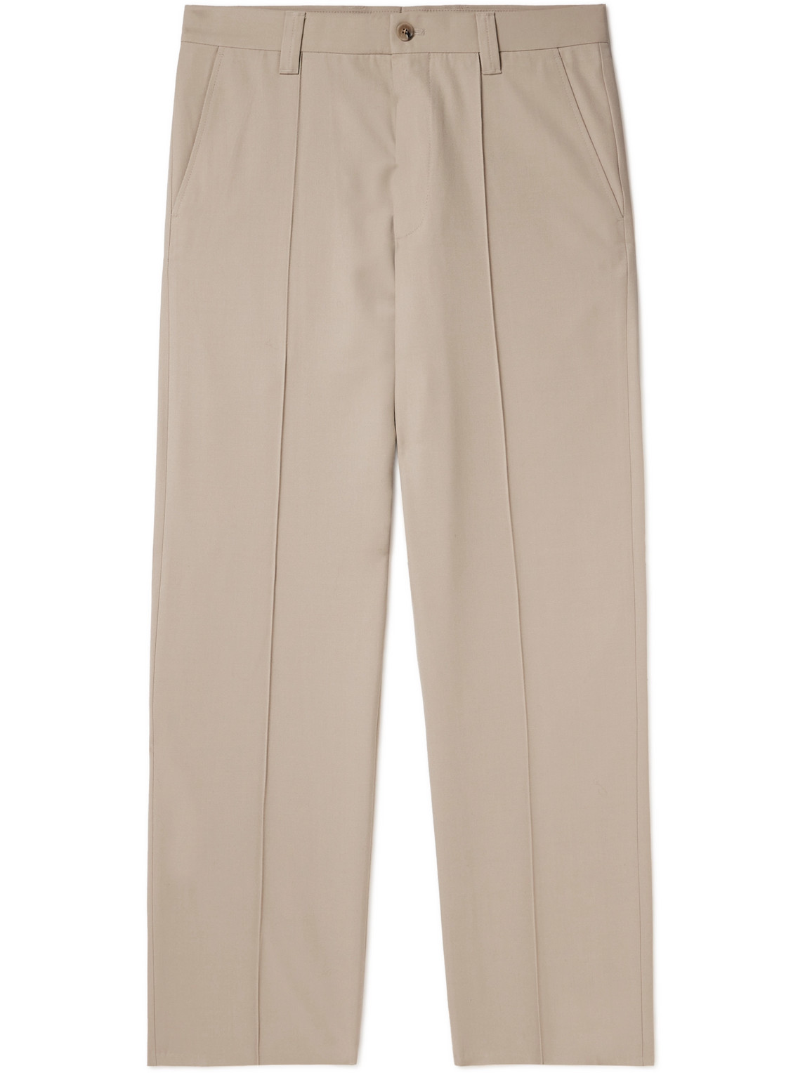 NN07 THROWING FITS TAUBER 1728 STRAIGHT-LEG PLEATED TWILL TROUSERS
