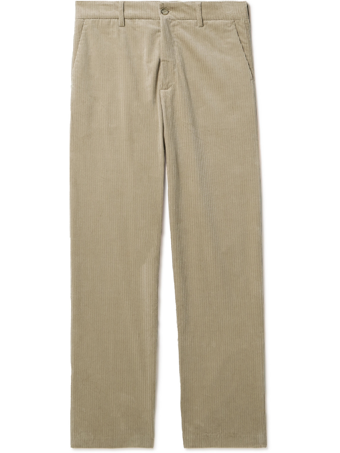 Nn07 Paw 1077 Straight-leg Organic Cotton-blend Corduroy Trousers In Neutrals