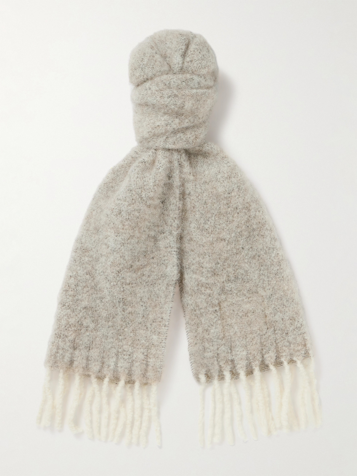 Nn07 Fringed Wool-blend Scarf In Neutrals