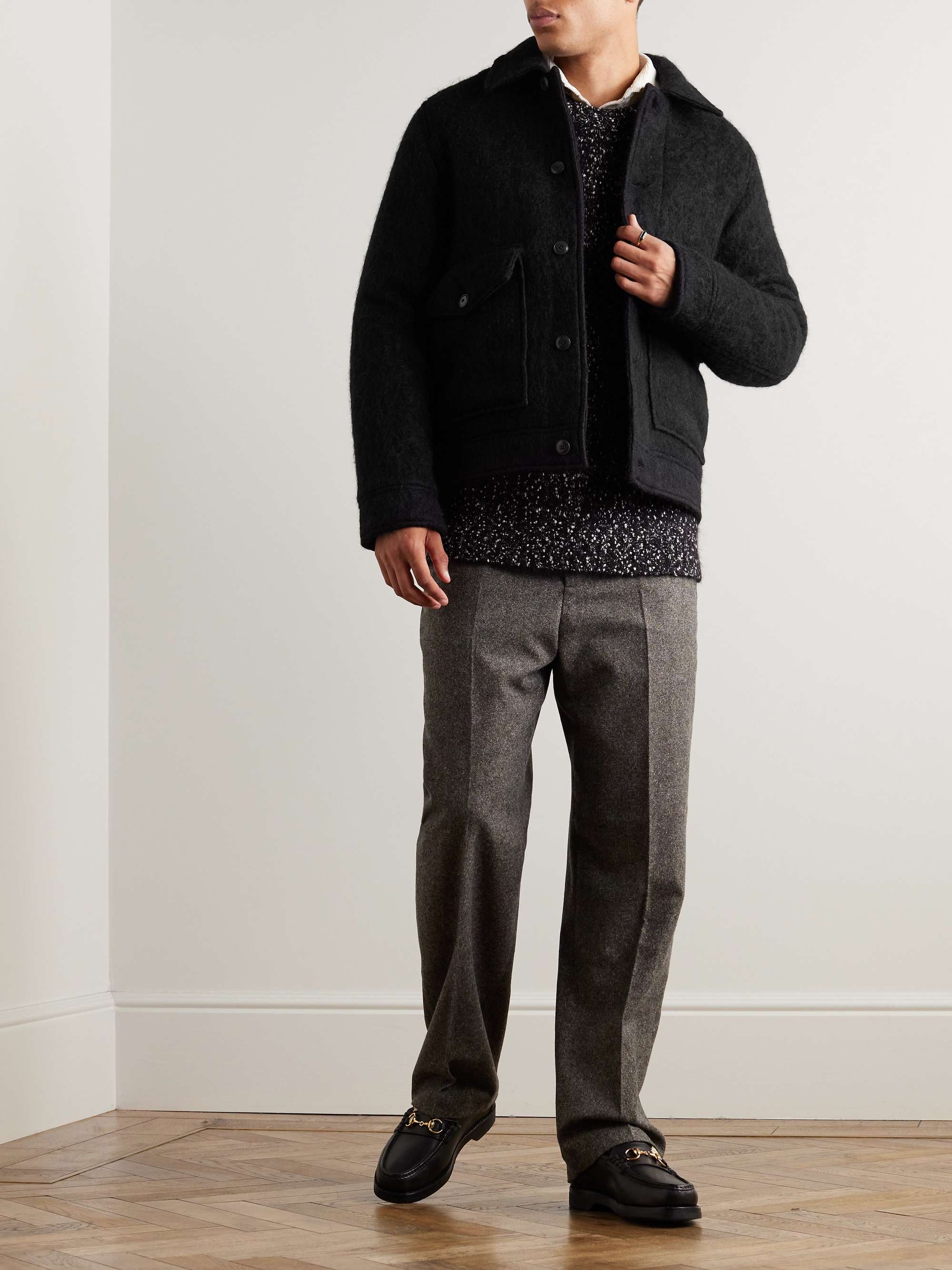 NN07 + Throwing Fits Julius Brushed Knitted Jacket for Men | MR PORTER