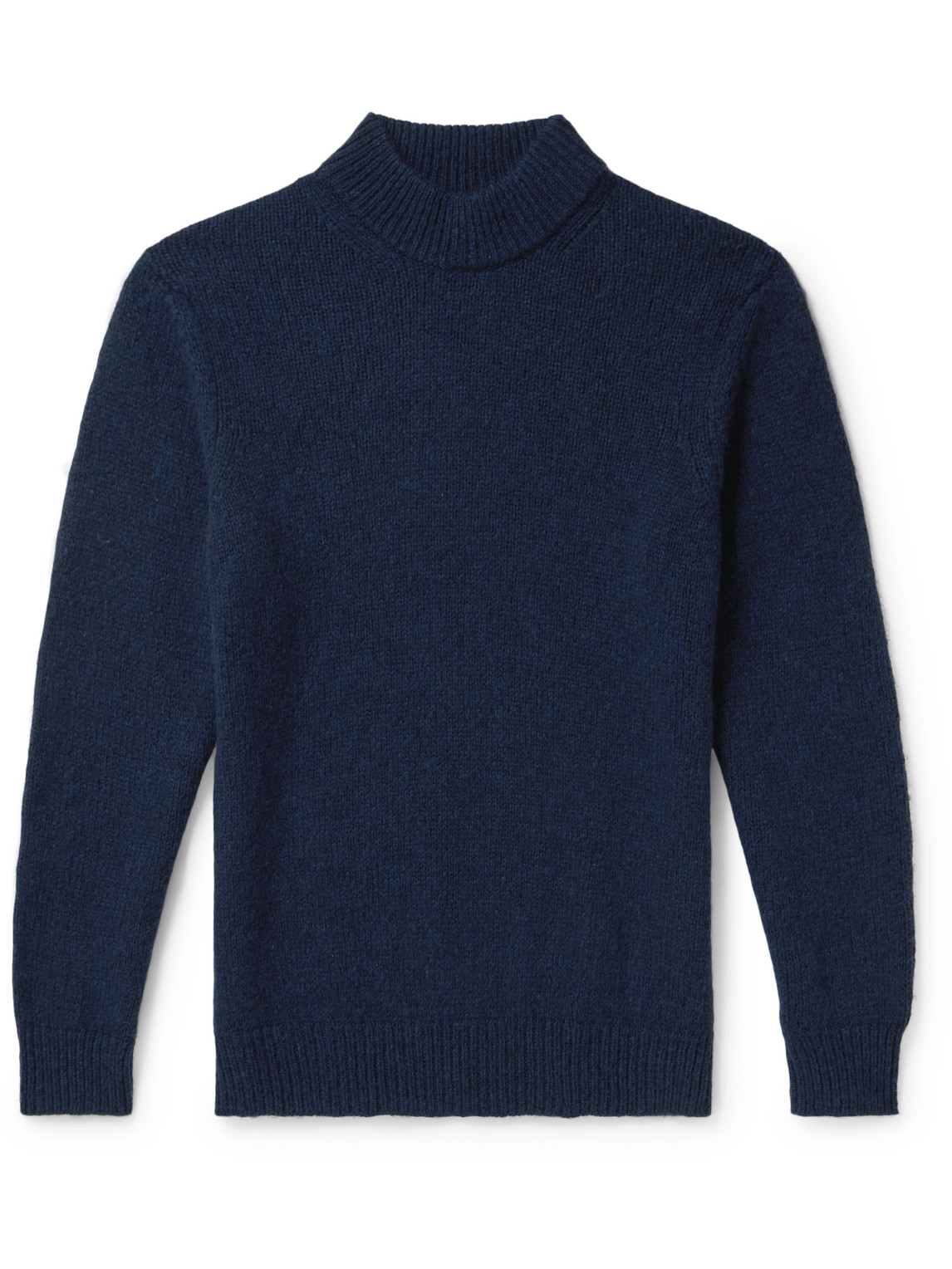 Nn07 Nick 6367 Merino Wool-blend Mock-neck Sweater In Blue