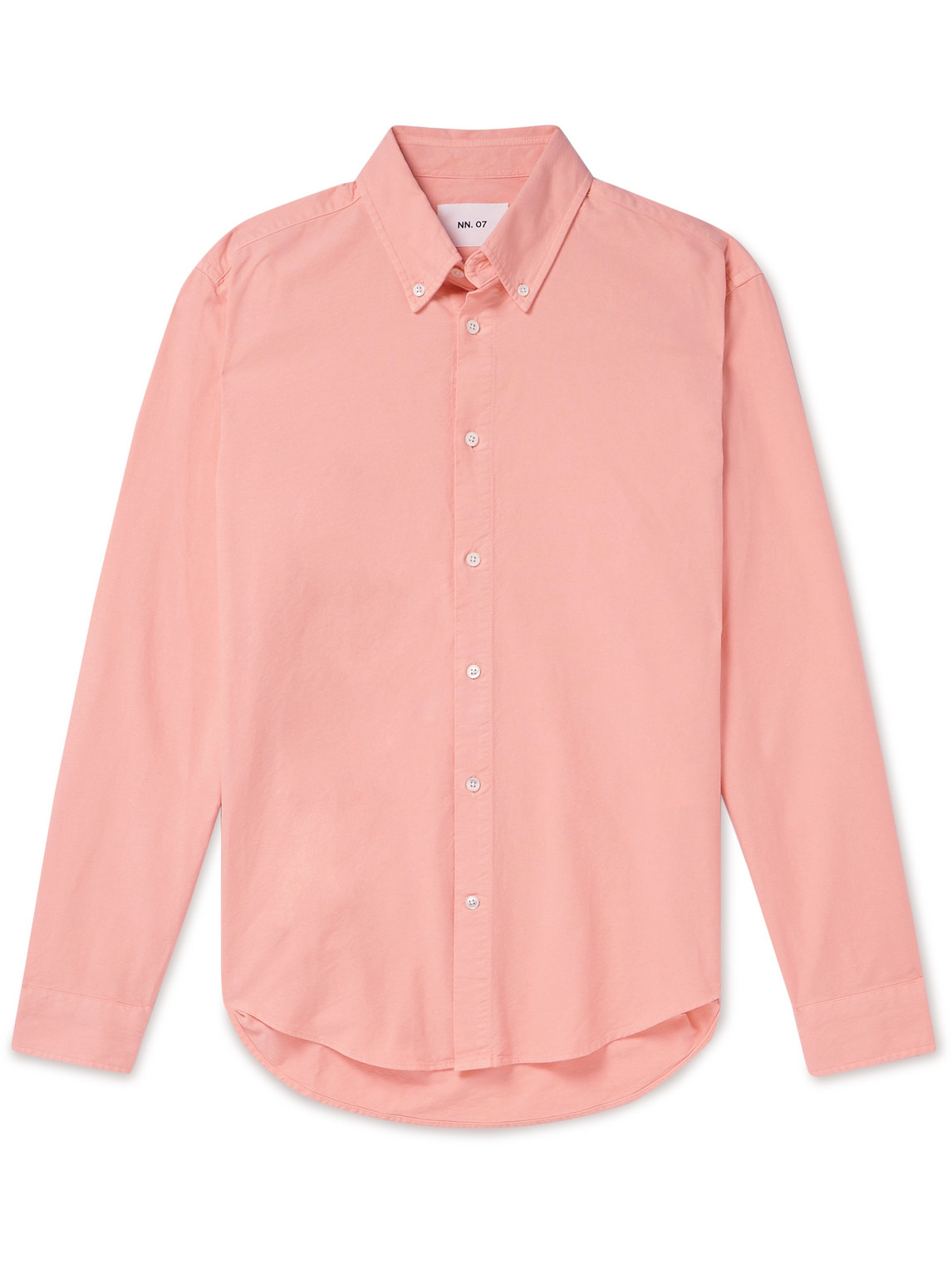 Nn07 Arne 5725 Button-down Collar Organic Cotton Oxford Shirt In Pink