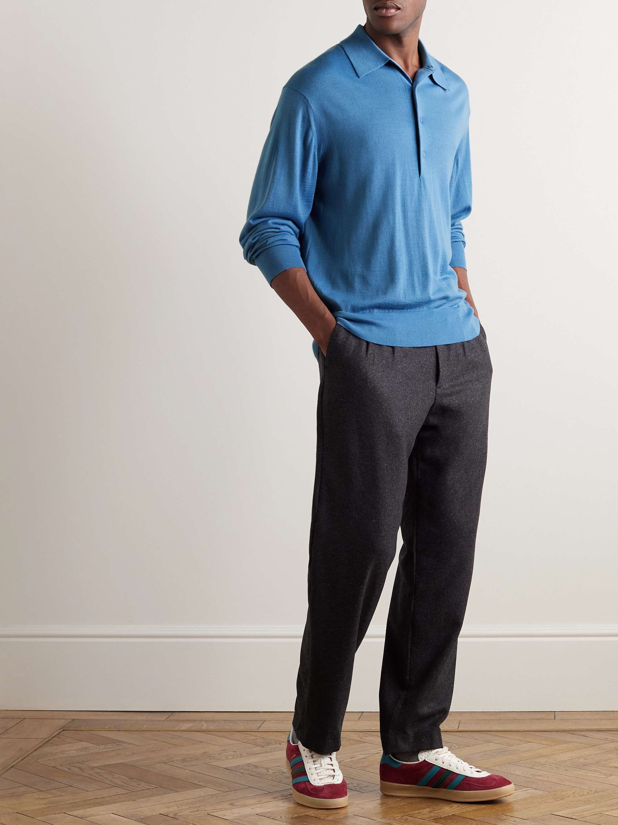 NN07 Raymond 6584 Wool-Blend Polo Shirt for Men | MR PORTER
