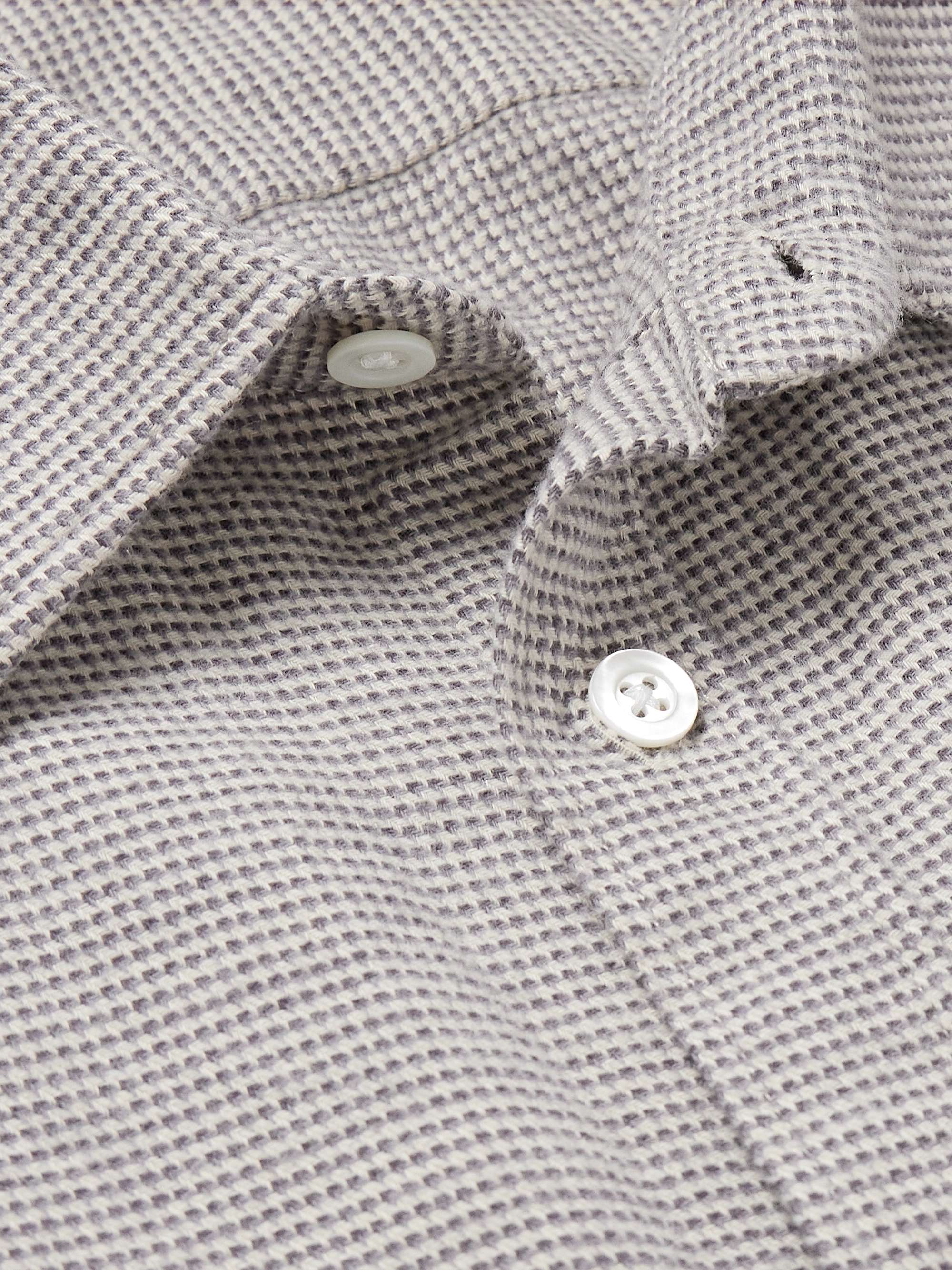 NN07 Deon Houndstooth Cotton-Flannel Shirt