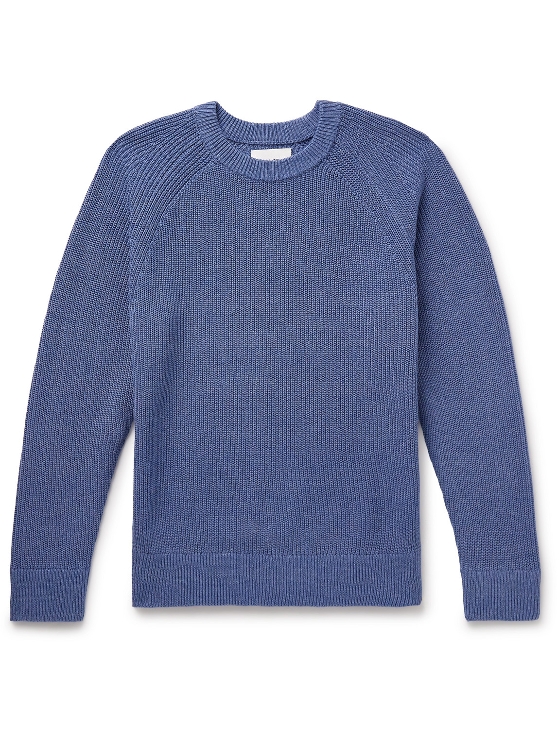 Nn07 Jacobo 6470 Ribbed Cotton Sweater In Blue