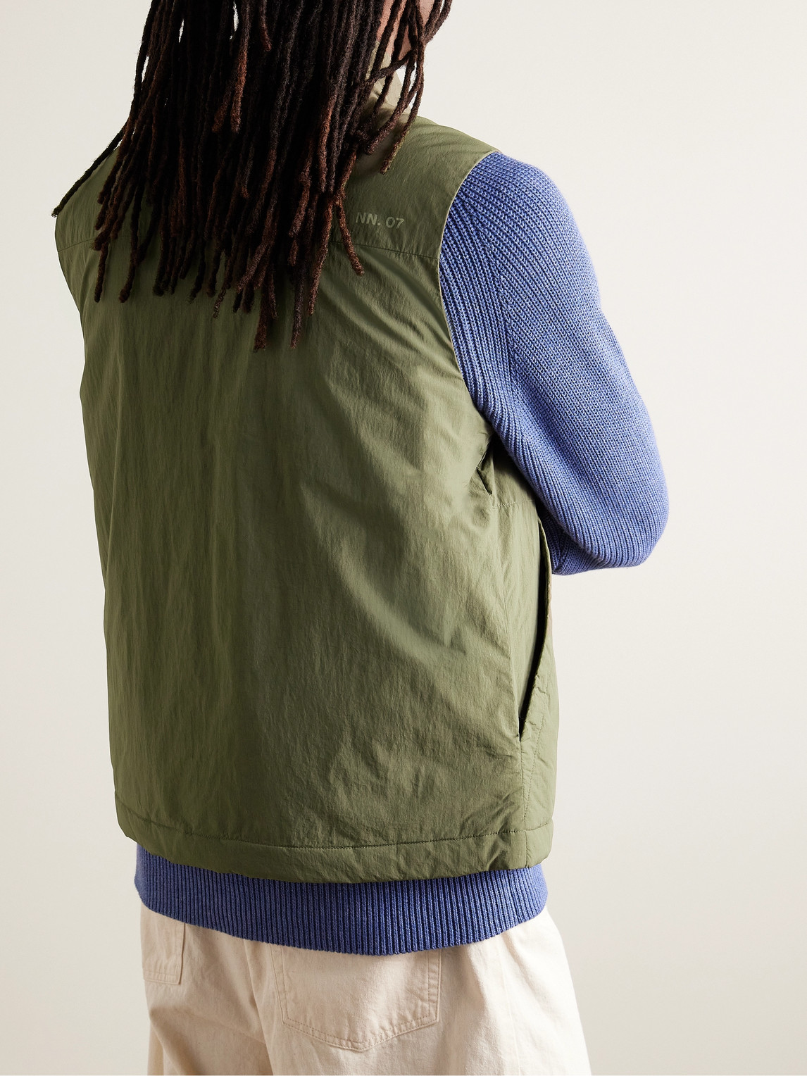 Shop Nn07 Zack 8280 Padded Recycled-shell Gilet In Green